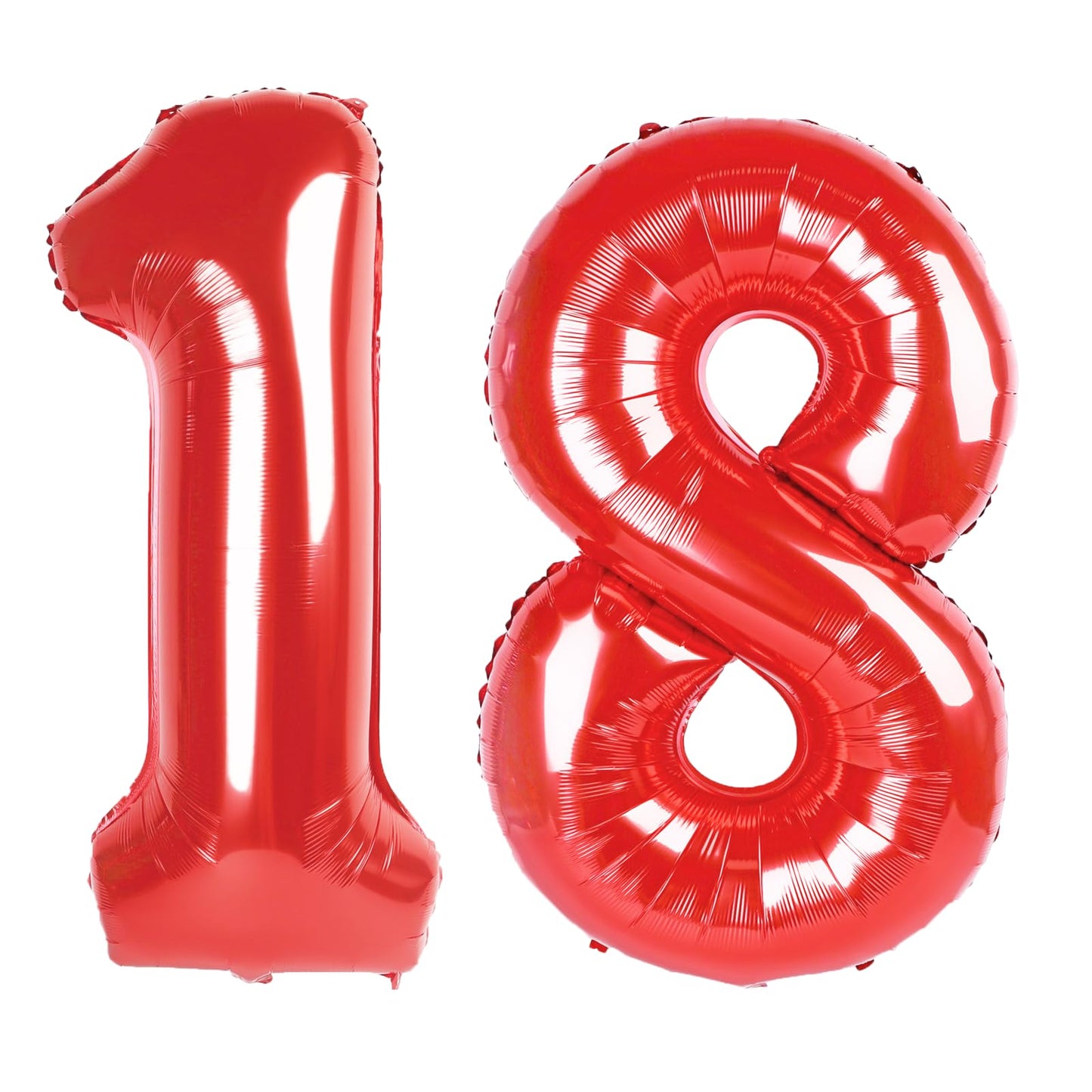 Kelfuoya 40-Inch Red Number 18 Balloon - Jumbo Mylar Foil Birthday & Anniversary Decor