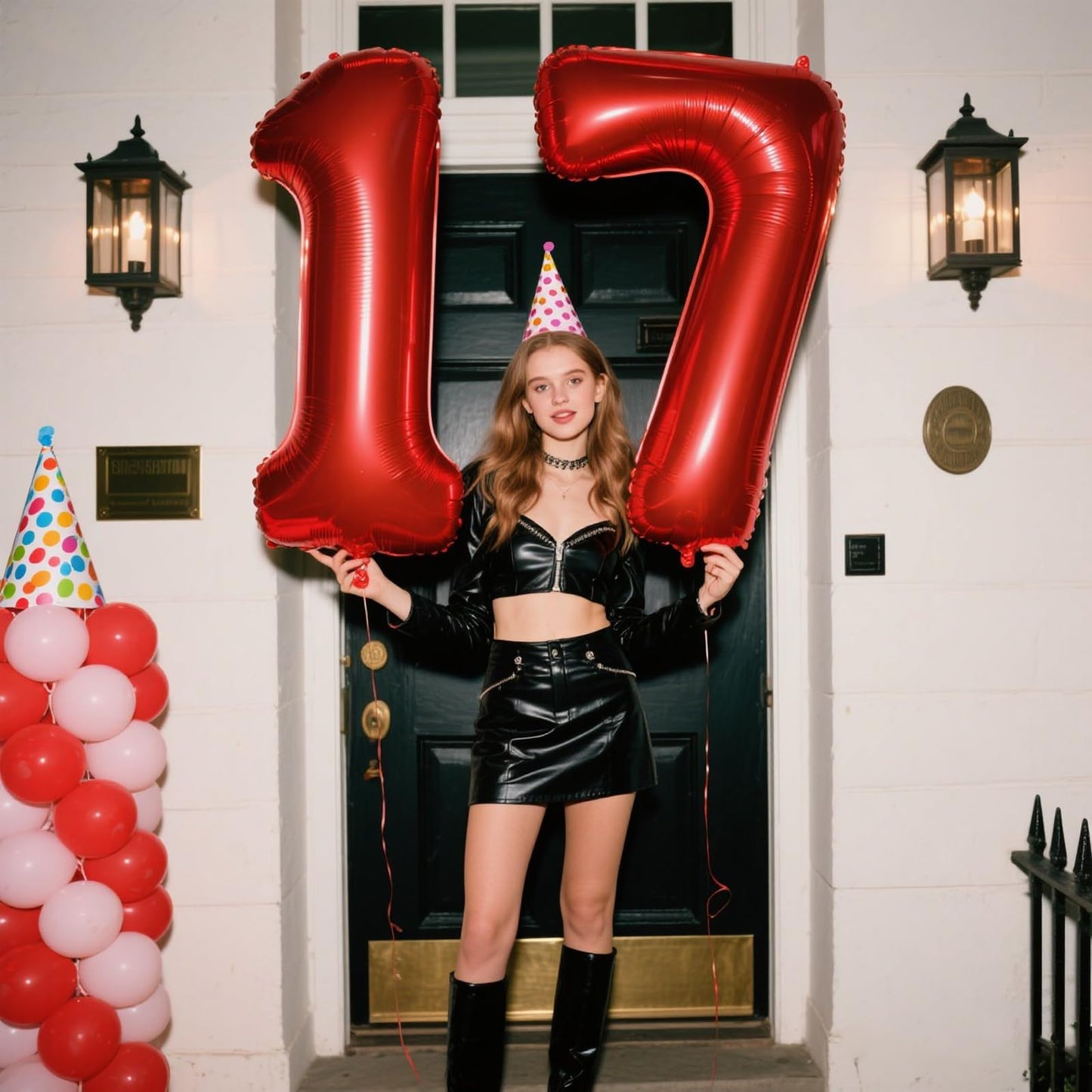 Kelfuoya Red Number 7 Balloon - 40 Inch Mylar Foil Birthday Party Decoration