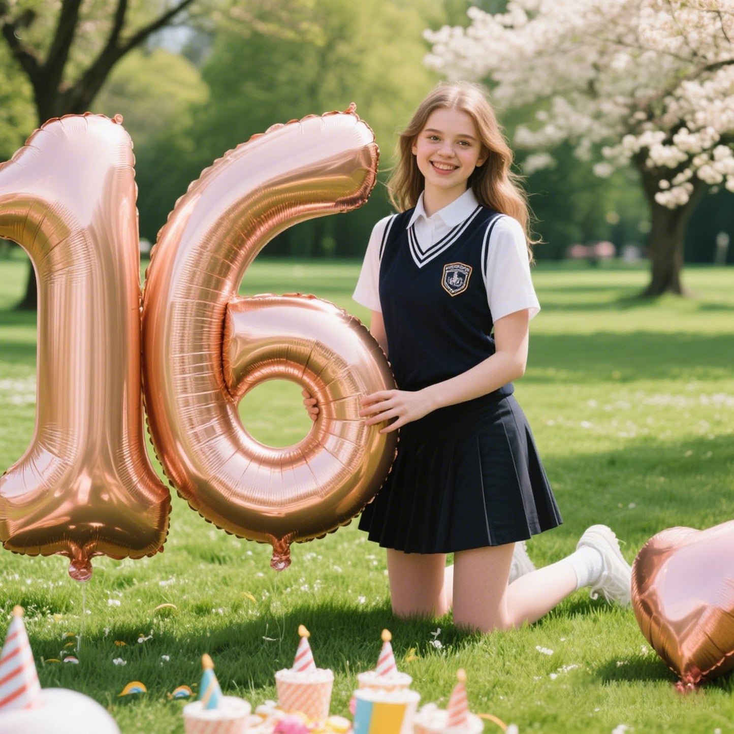 Kelfuoya 40 Inch Rose Gold 16 Balloon | Jumbo Mylar Foil Party Decoration