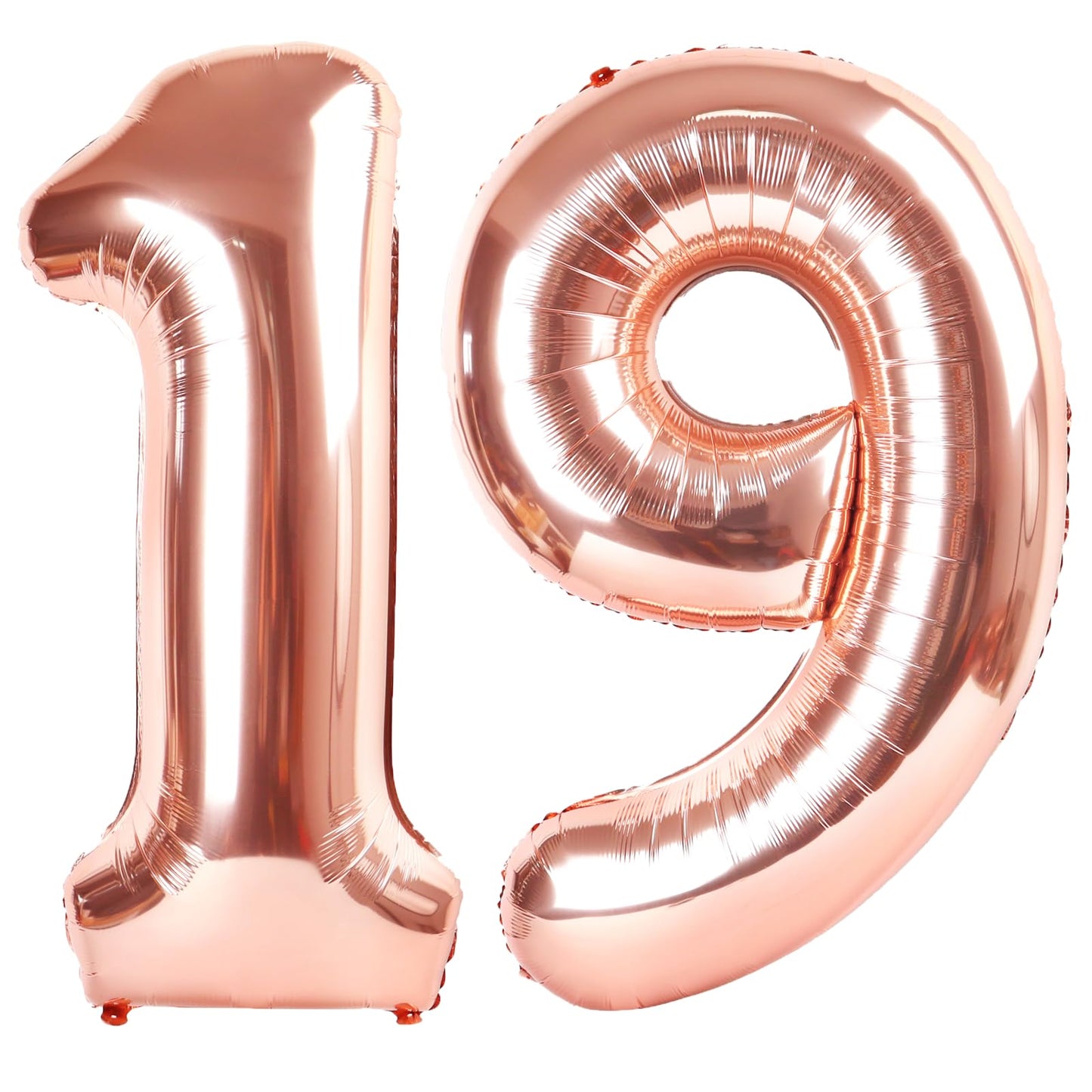Kelfuoya 40-Inch Rose Gold Number 19 Balloon – Jumbo Mylar Foil Party Decor