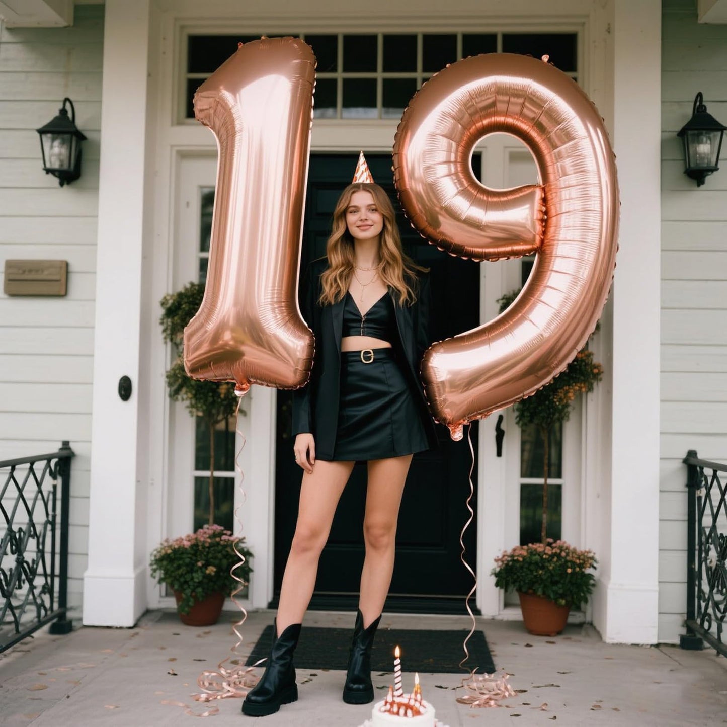 Kelfuoya 40-Inch Rose Gold Number 19 Balloon – Jumbo Mylar Foil Party Decor