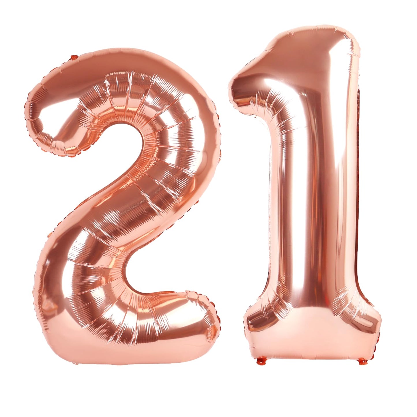 Kelfuoya 40 Inch Rose Gold Number 21 Balloon – Jumbo Mylar Foil Balloon for Birthday & Anniversary