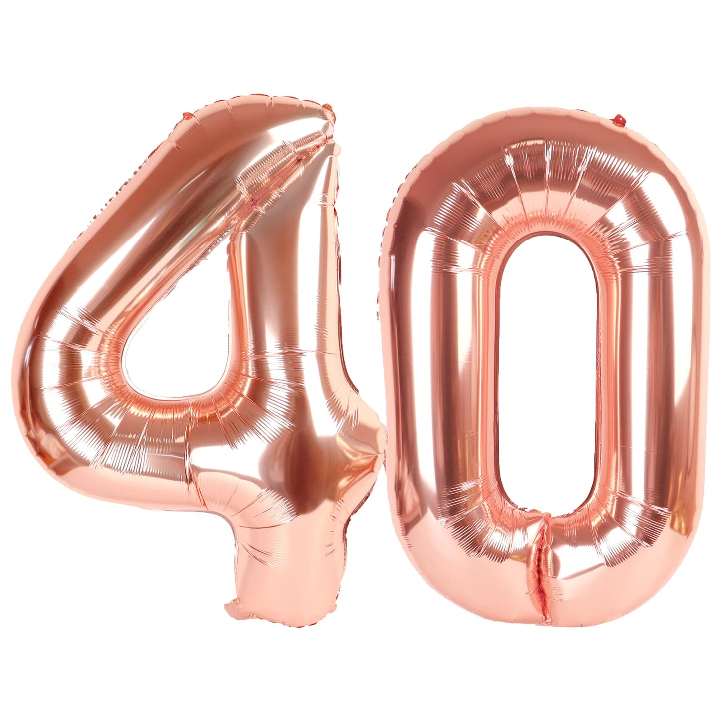 Kelfuoya 40 Inch Rose Gold Number Balloon - Jumbo Mylar Foil for Birthday & Anniversary Parties