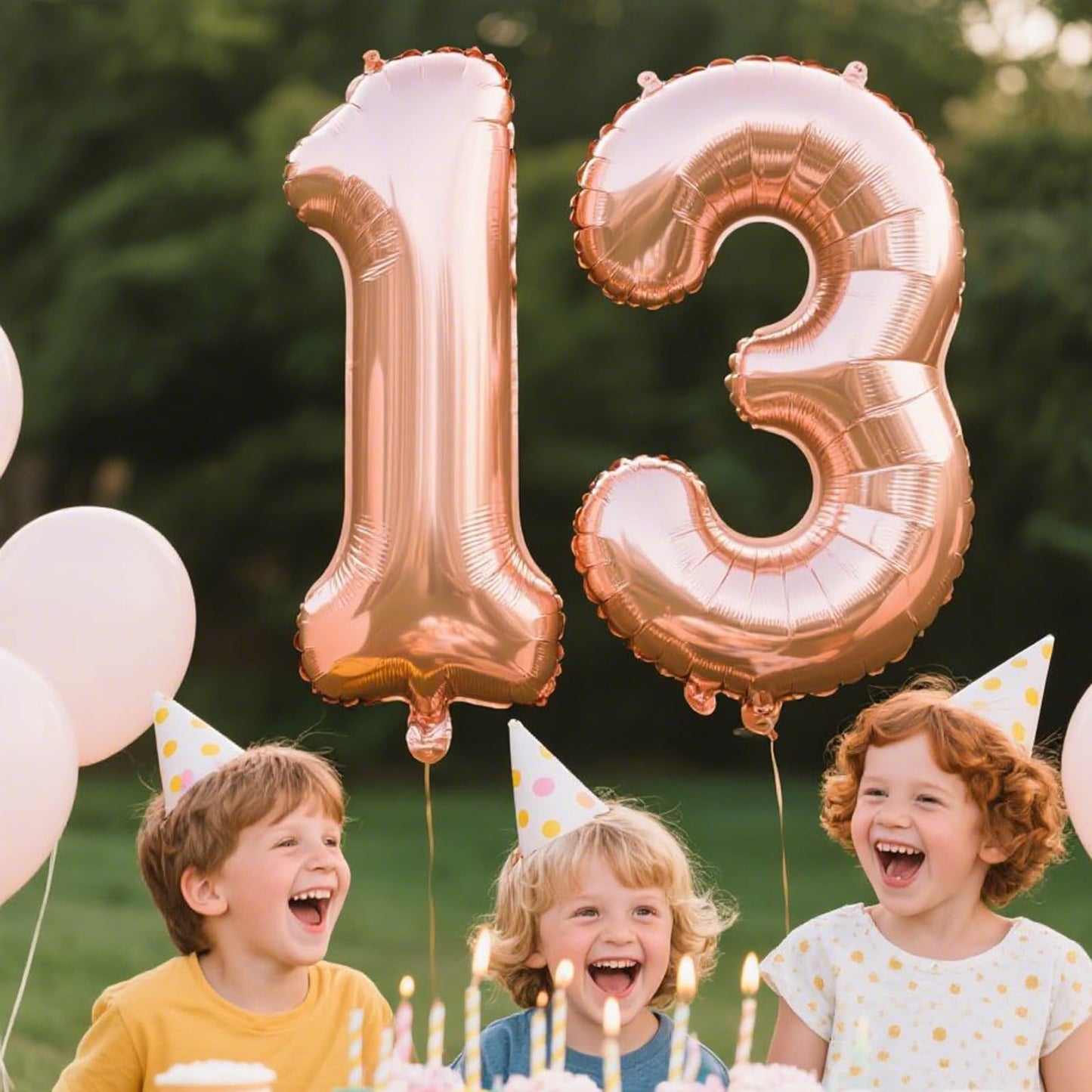 Kelfuoya 40 Inch Rose Gold Number 13 Balloon – Jumbo Mylar Foil Birthday & Anniversary Decor