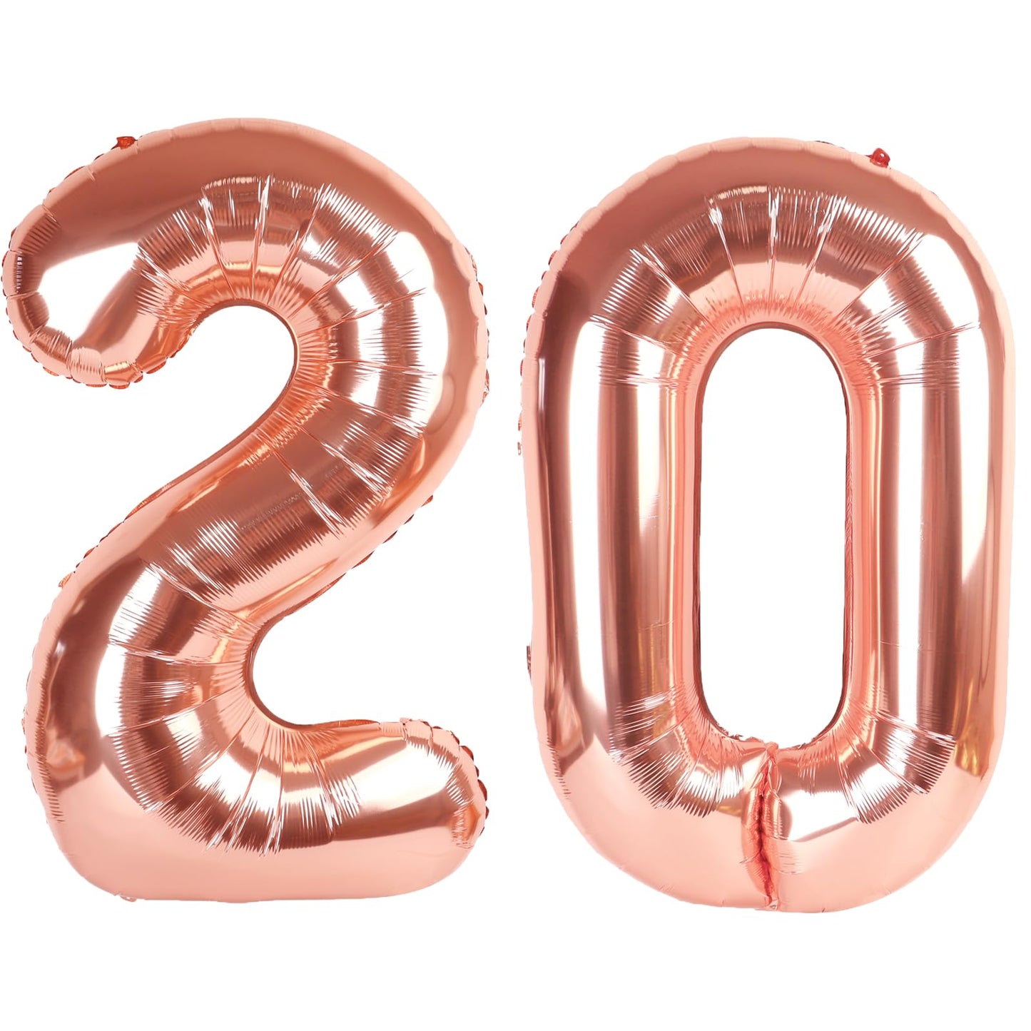 Kelfuoya 40-Inch Rose Gold 20 Balloon – Jumbo Mylar Foil Birthday & Anniversary Decor