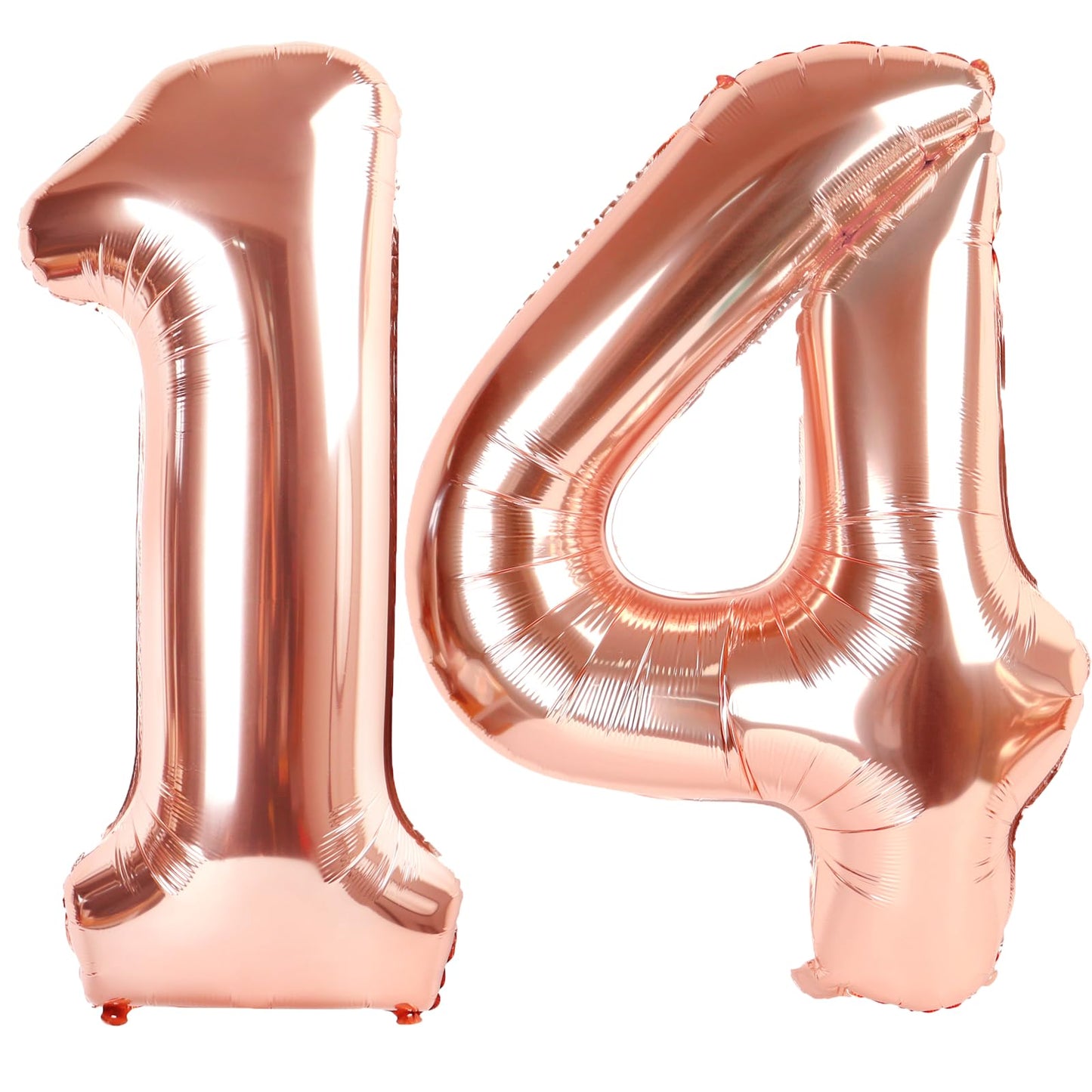 Kelfuoya 40-Inch Rose Gold Number 14 Balloon – Jumbo Mylar Foil Balloon for Birthdays & Weddings