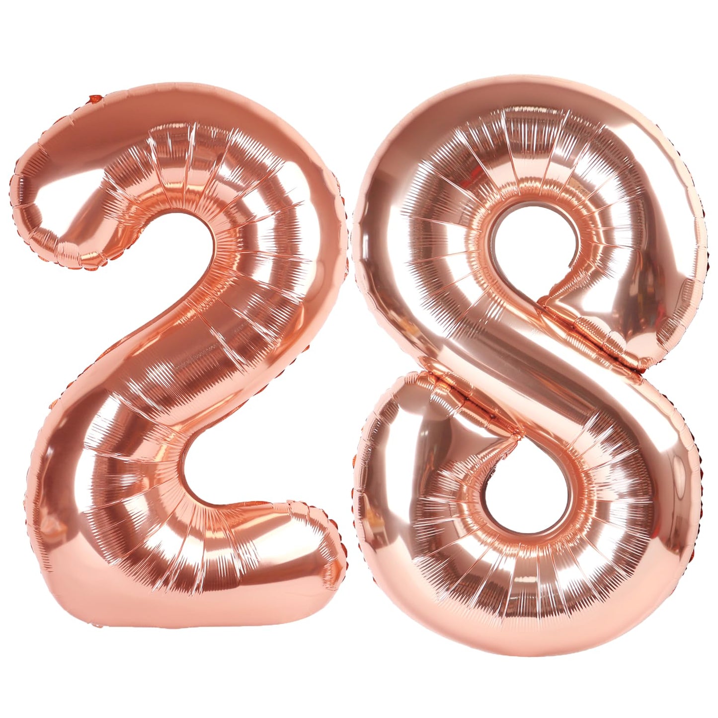 Kelfuoya 40 Inch Rose Gold Balloon Number 28 – Jumbo Mylar Foil Balloon for 28th Birthday, Wedding Anniversary