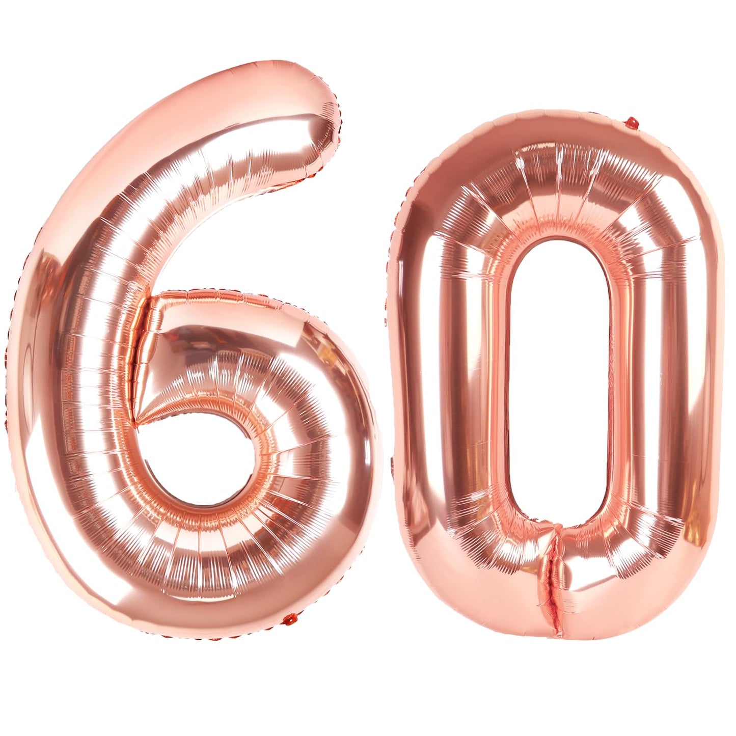 Kelfuoya 40-Inch Rose Gold 60 Balloon – Jumbo Mylar Foil Helium Balloon for Birthdays & Anniversaries