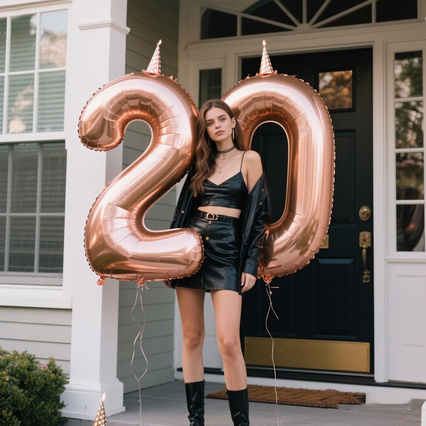 Kelfuoya 40-Inch Rose Gold 20 Balloon – Jumbo Mylar Foil Birthday & Anniversary Decor