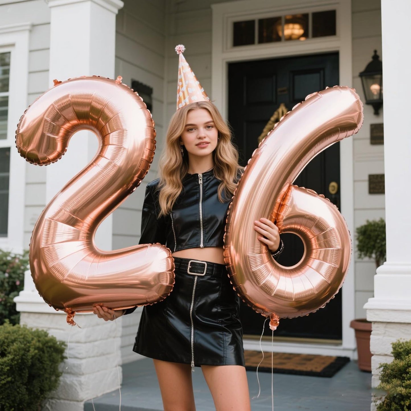 Kelfuoya 40 Inch Rose Gold Number 26 Balloon — Jumbo Mylar Foil for Birthday & Anniversary