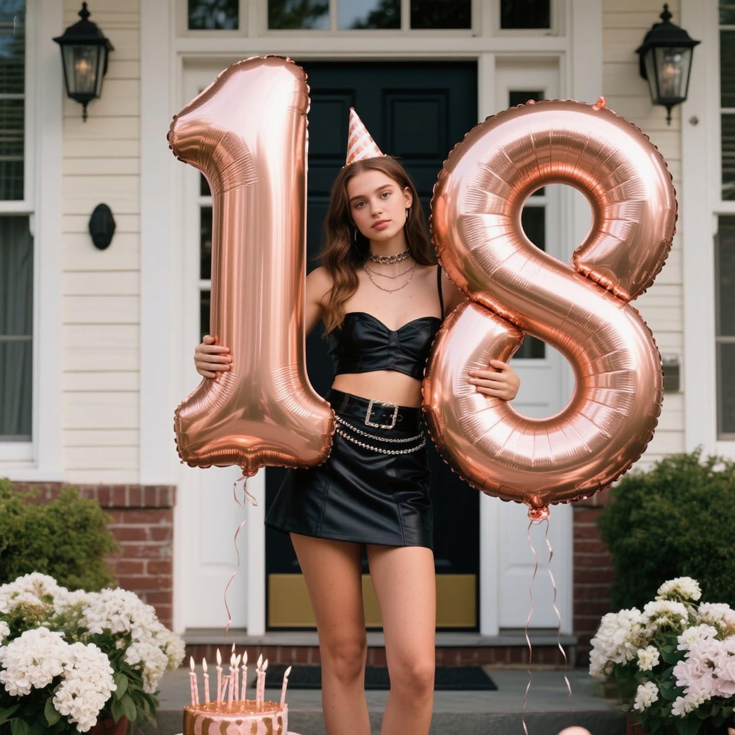 Kelfuoya Rose Gold 40-Inch Number 1 Balloon – Giant Mylar Foil Balloon for 1st Birthday, Baby Shower & Anniversary