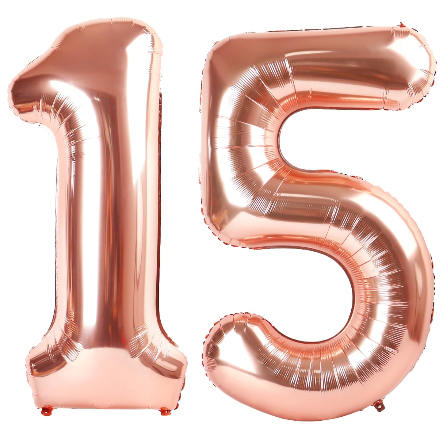Kelfuoya 40-Inch Rose Gold Number 15 Balloon – Jumbo Mylar Foil Party Decoration