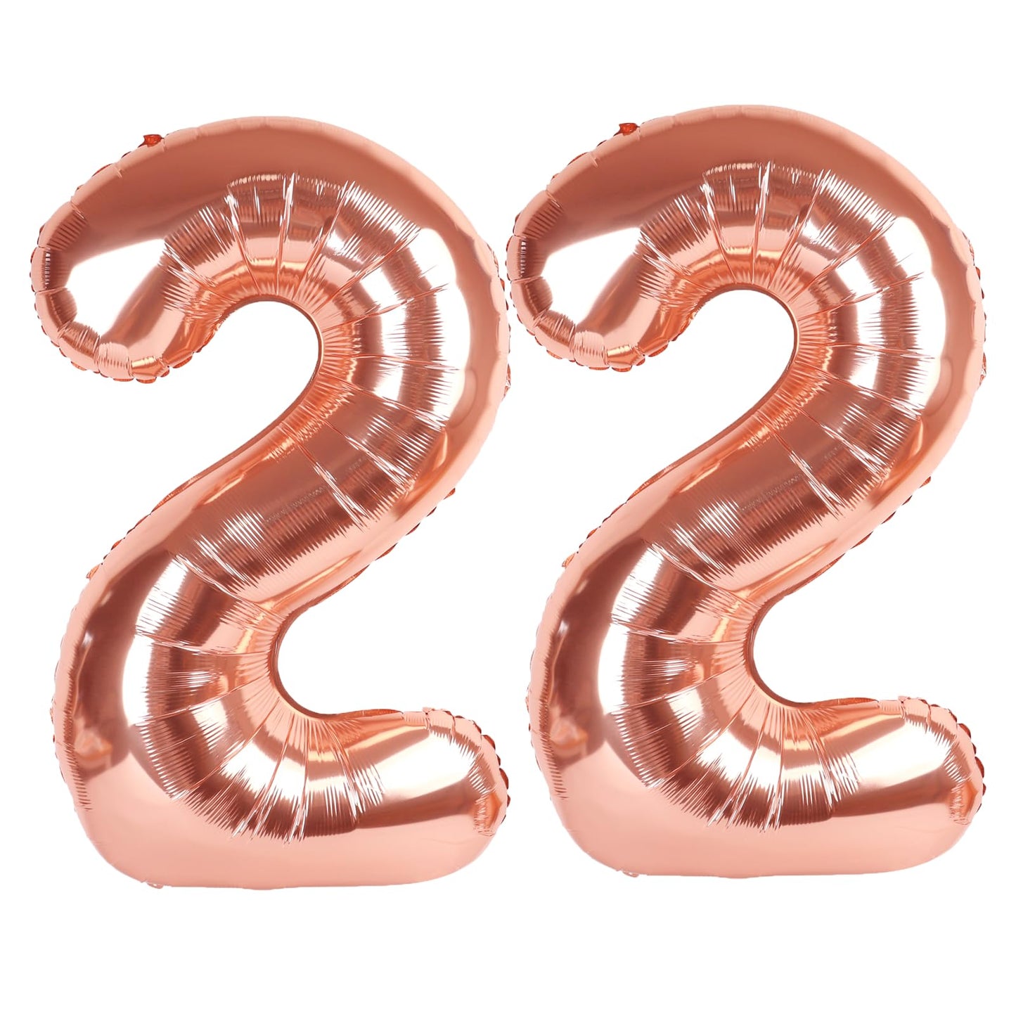 Kelfuoya 40 Inch Rose Gold Number 22 Balloon – Jumbo Mylar Foil Balloon for Birthday, Wedding & Anniversary