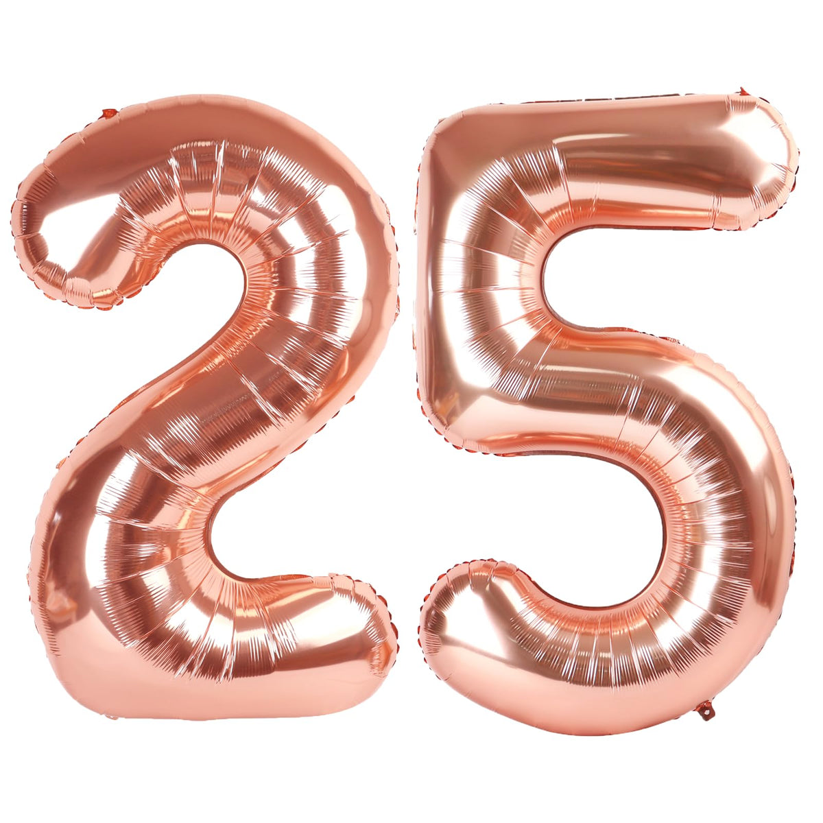 Kelfuoya 40 Inch Rose Gold Number 25 Balloon - Jumbo Mylar Foil Balloon for Birthday & Anniversary