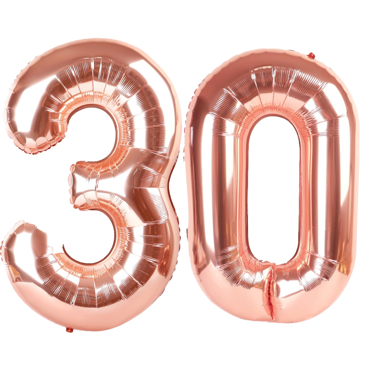Kelfuoya 40in Rose Gold Number 30 Balloon – Jumbo Mylar Foil Balloon for Birthday & Anniversary