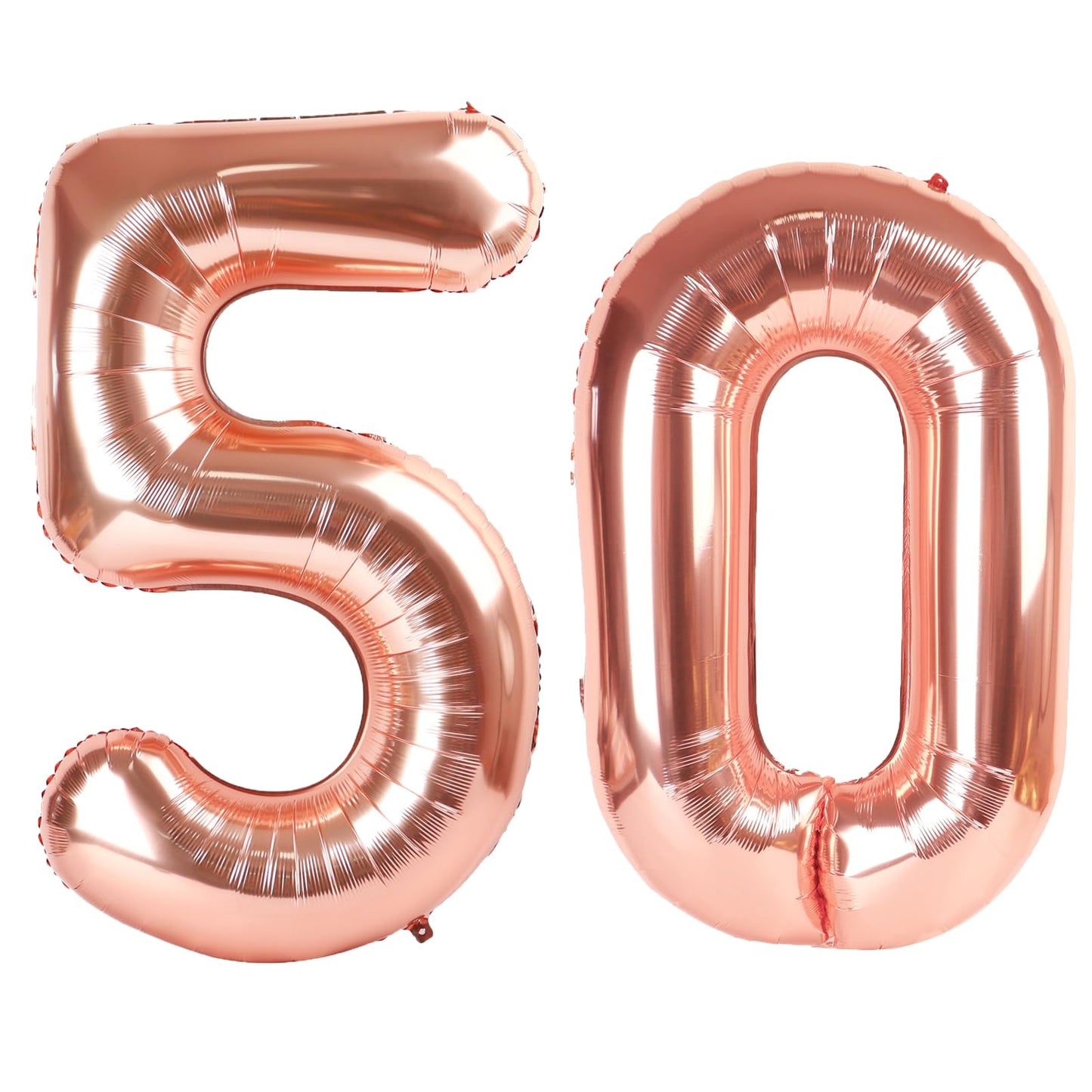 Kelfuoya 40-Inch Rose Gold Number 50 Balloon – Jumbo Mylar Foil Balloon for Birthday & Anniversary Parties