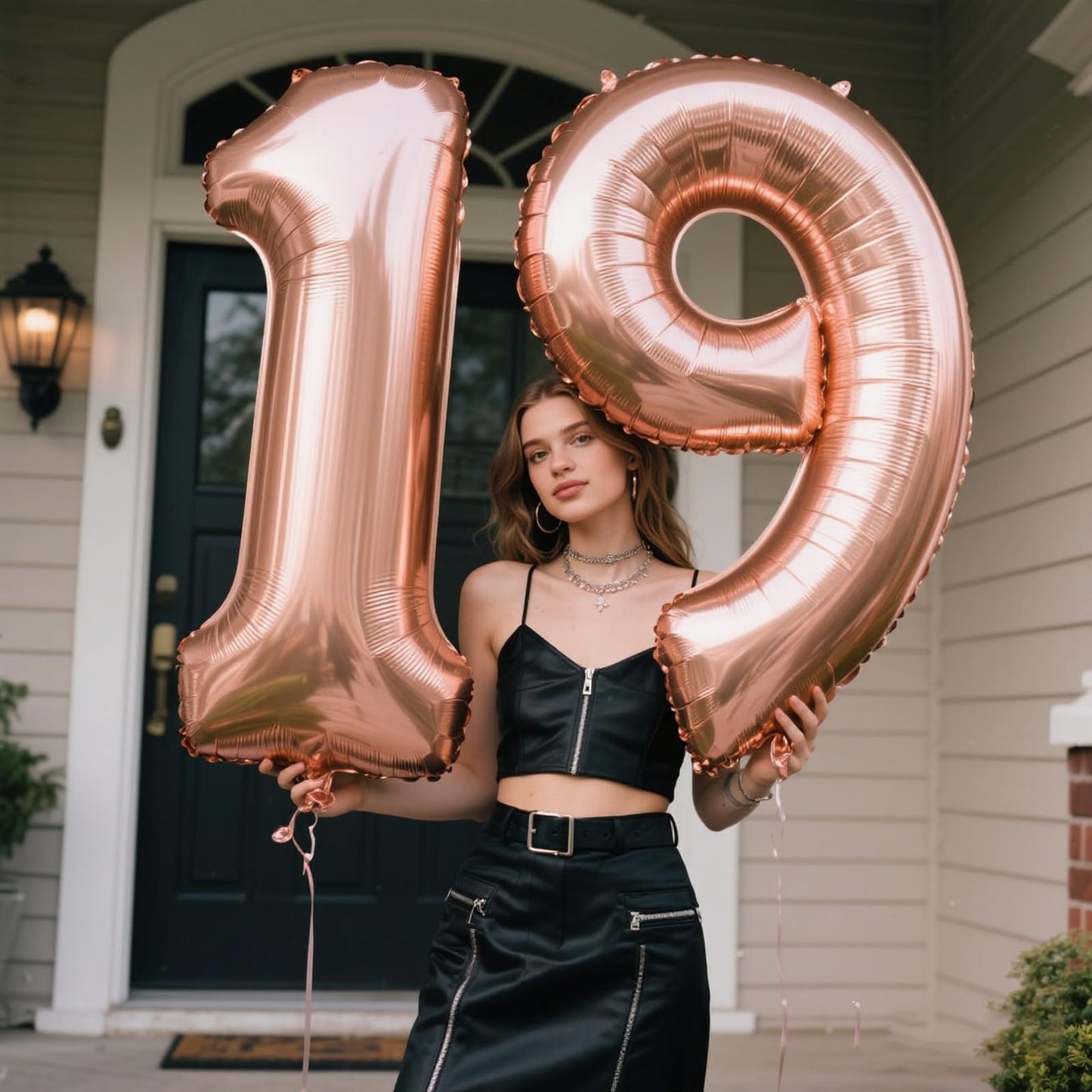 Kelfuoya Rose Gold Number 9 Balloon – 40-Inch Giant Mylar Foil Birthday Decor