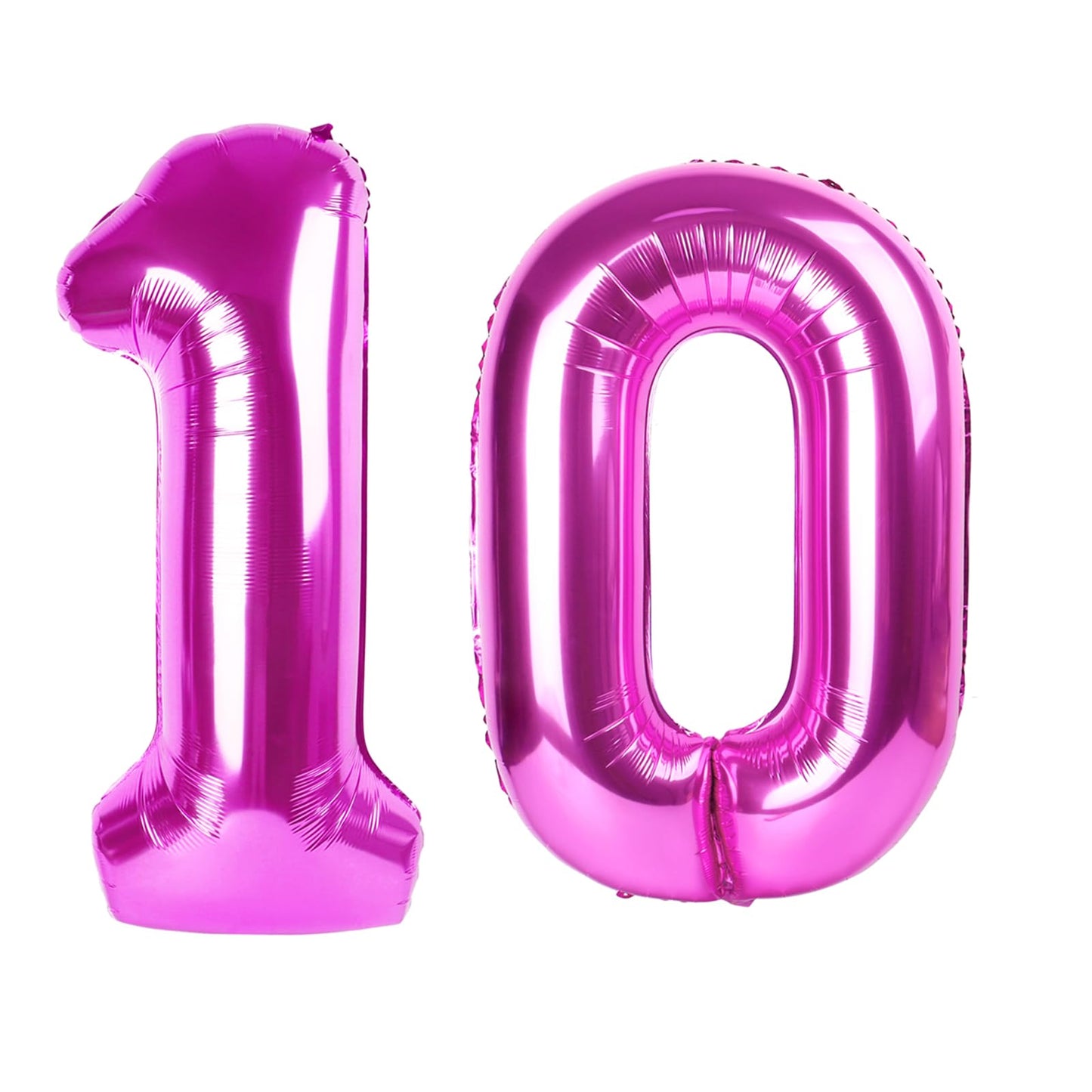 Kelfuoya 40-Inch Rose Purple 10 Number Balloon – Giant Mylar Birthday & Anniversary Decor