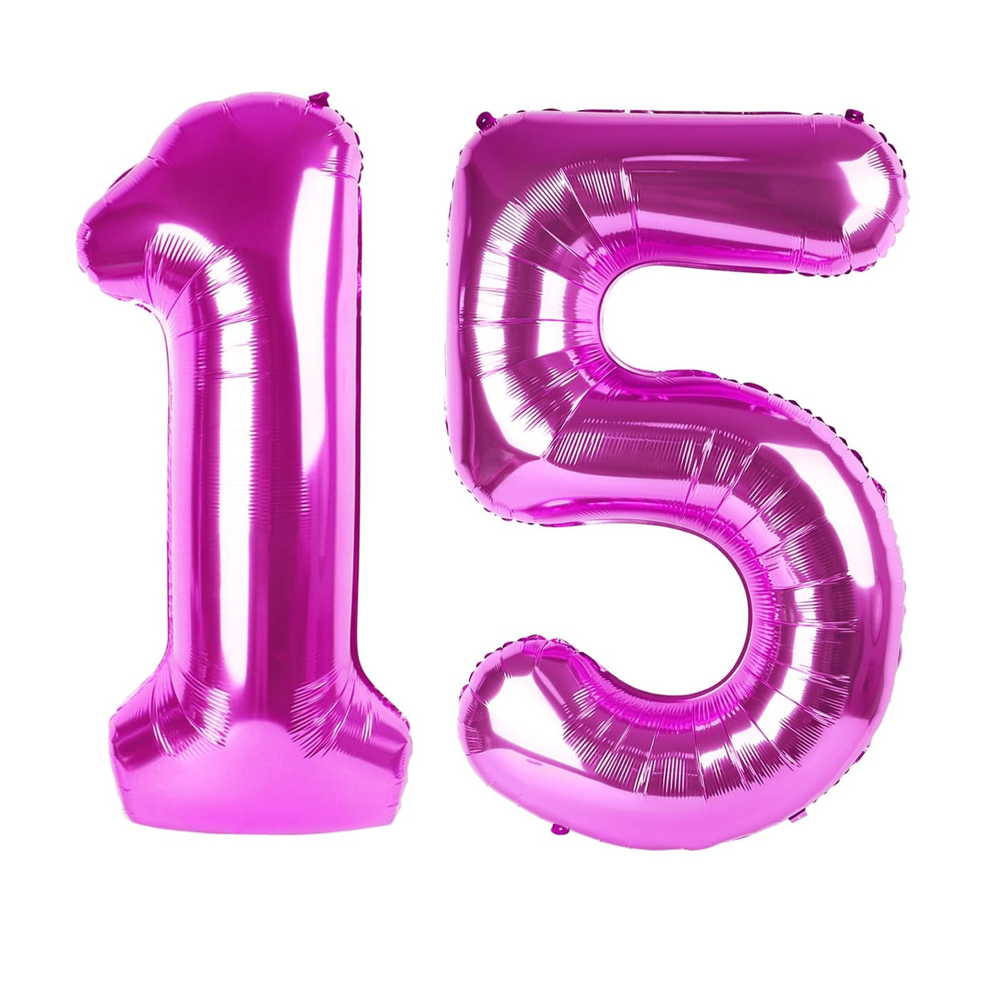 Kelfuoya 40-Inch Rose Purple 15 Balloon – Giant Foil Number Balloon for Birthday & Anniversary Celebrations