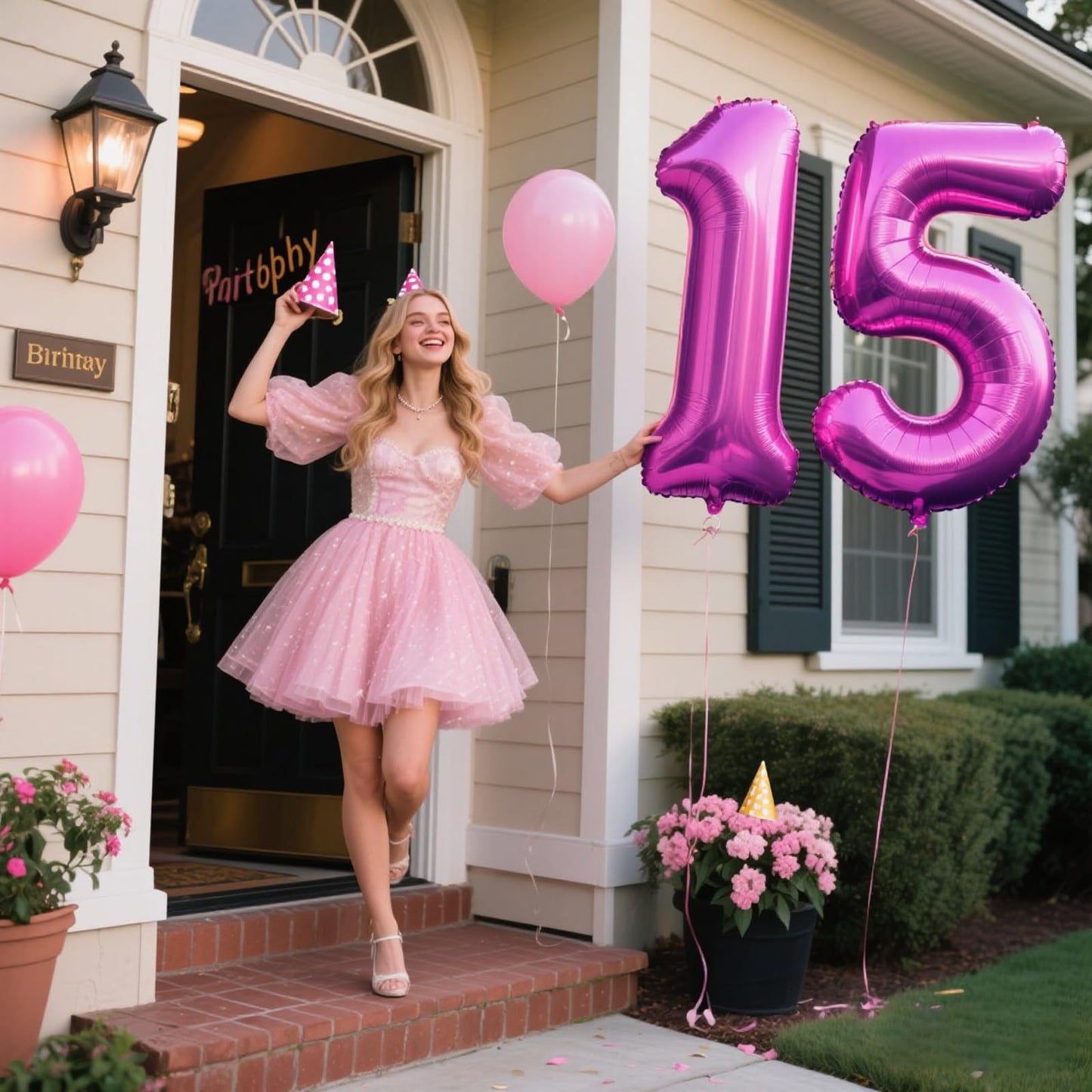 Kelfuoya 40-Inch Rose Purple 15 Balloon – Giant Foil Number Balloon for Birthday & Anniversary Celebrations