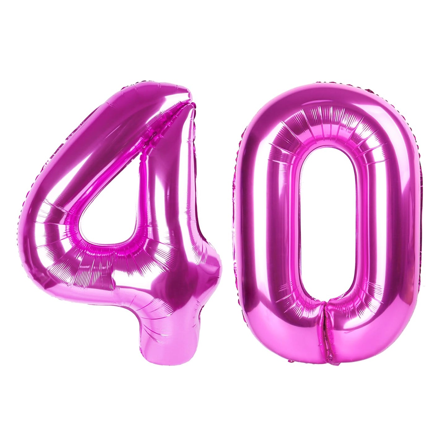 Kelfuoya 40-Inch Rose Purple Foil Number Balloon – Giant 40 for Birthday & Anniversary