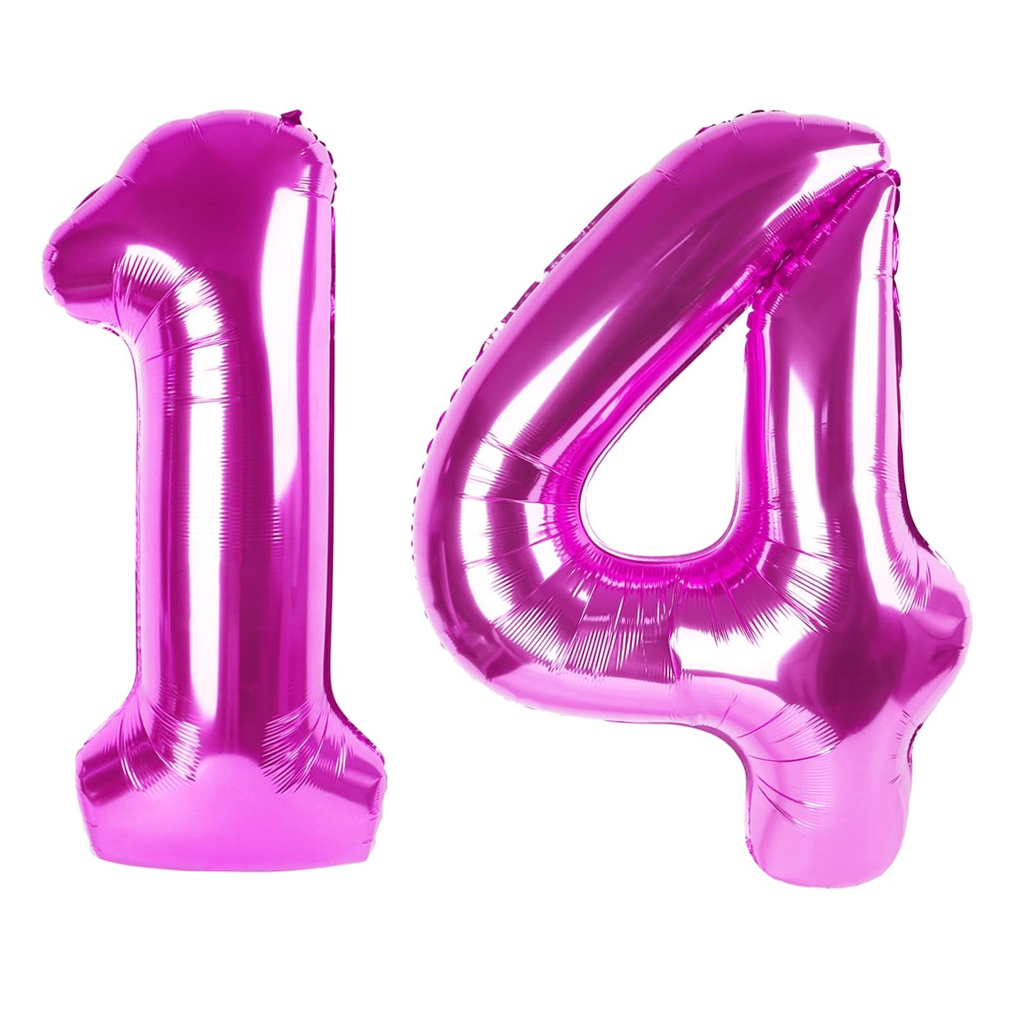Kelfuoya 40in Rose Purple 14 Balloon – Giant Foil Number for Birthday & Anniversary