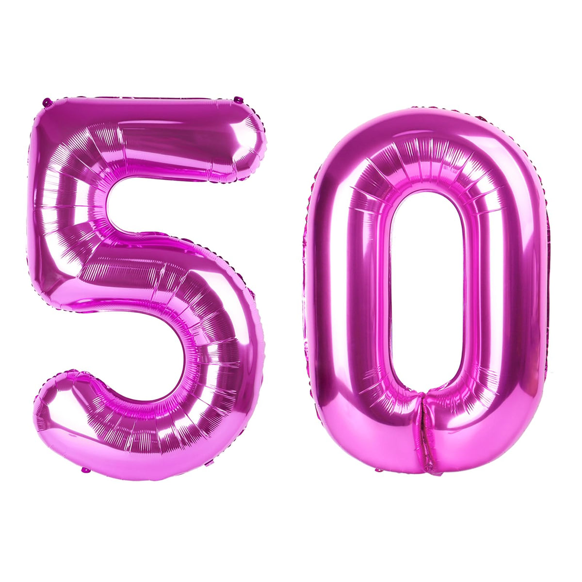 Kelfuoya 40-Inch Rose Purple 50 Balloon Numbers – Giant Foil Birthday & Anniversary Decor