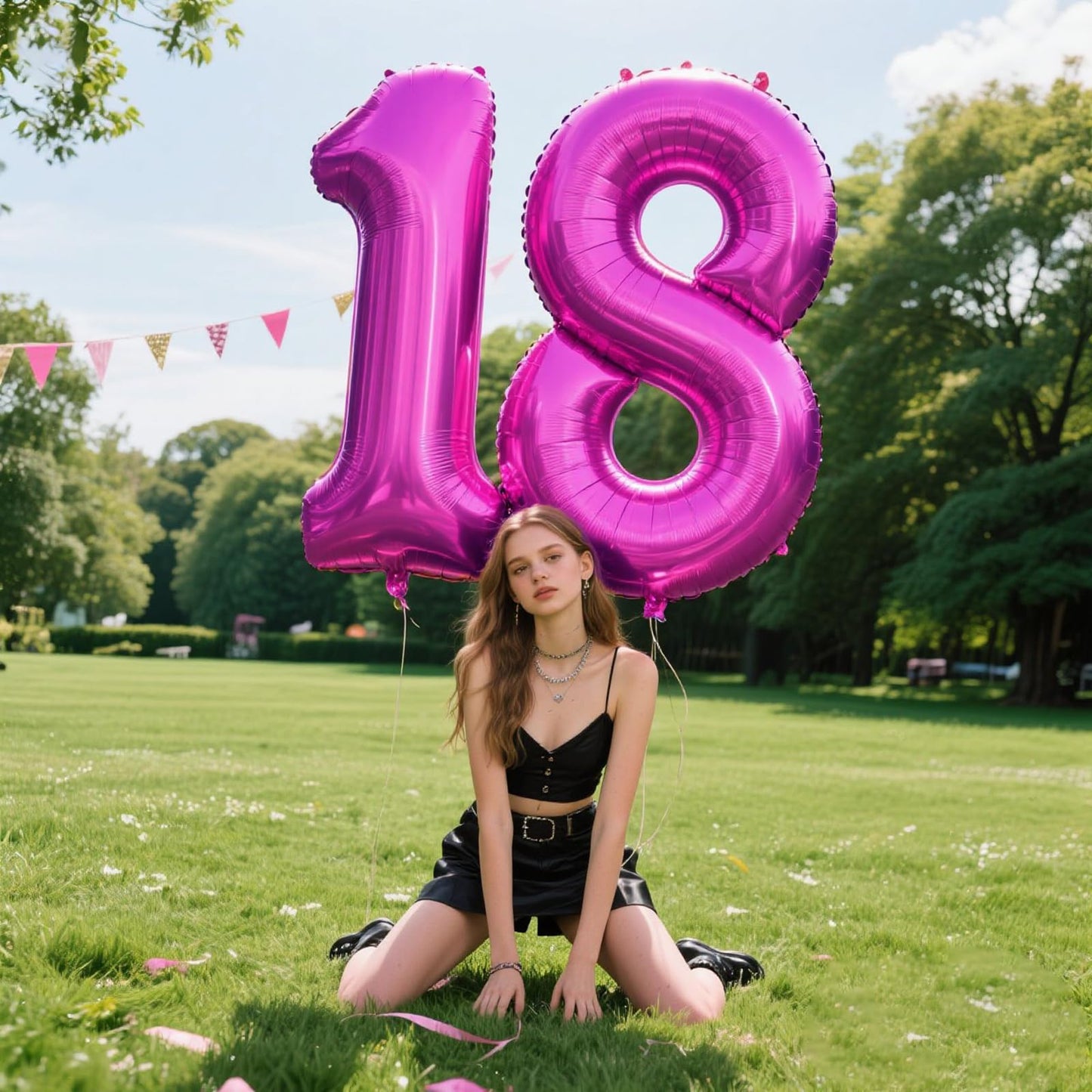 Kelfuoya 40-Inch Rose Purple Number 8 Balloon | Jumbo Mylar Foil Helium Balloon for Birthdays & Anniversaries