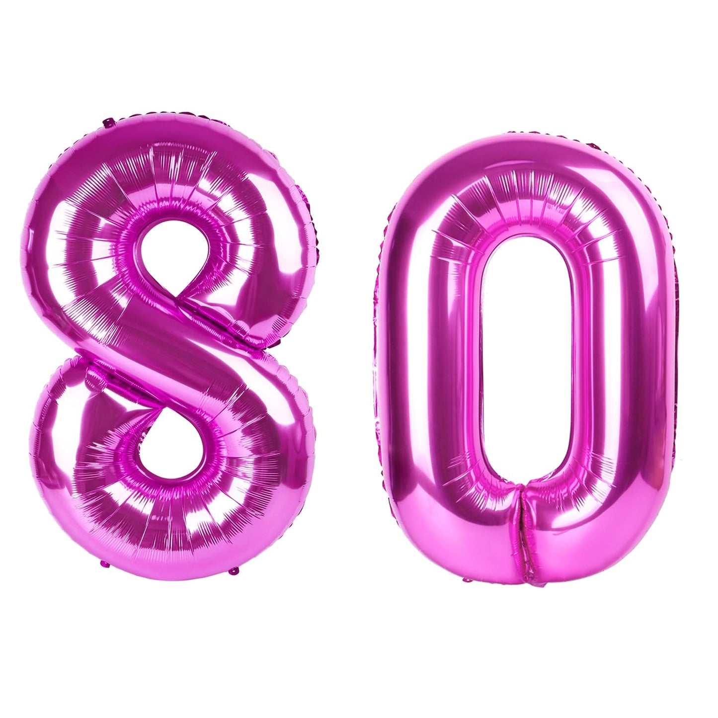 Kelfuoya 40-Inch Rose Purple 80 Balloon Numbers – Giant Foil Balloons for Birthdays & Anniversaries