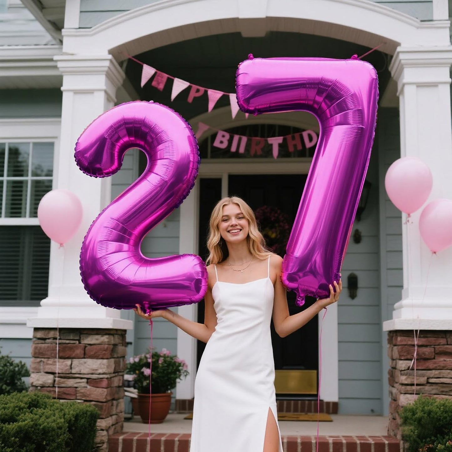 Kelfuoya 40-Inch Rose Purple Number 7 Balloon | Jumbo Mylar Foil Balloon for Birthdays & Anniversaries