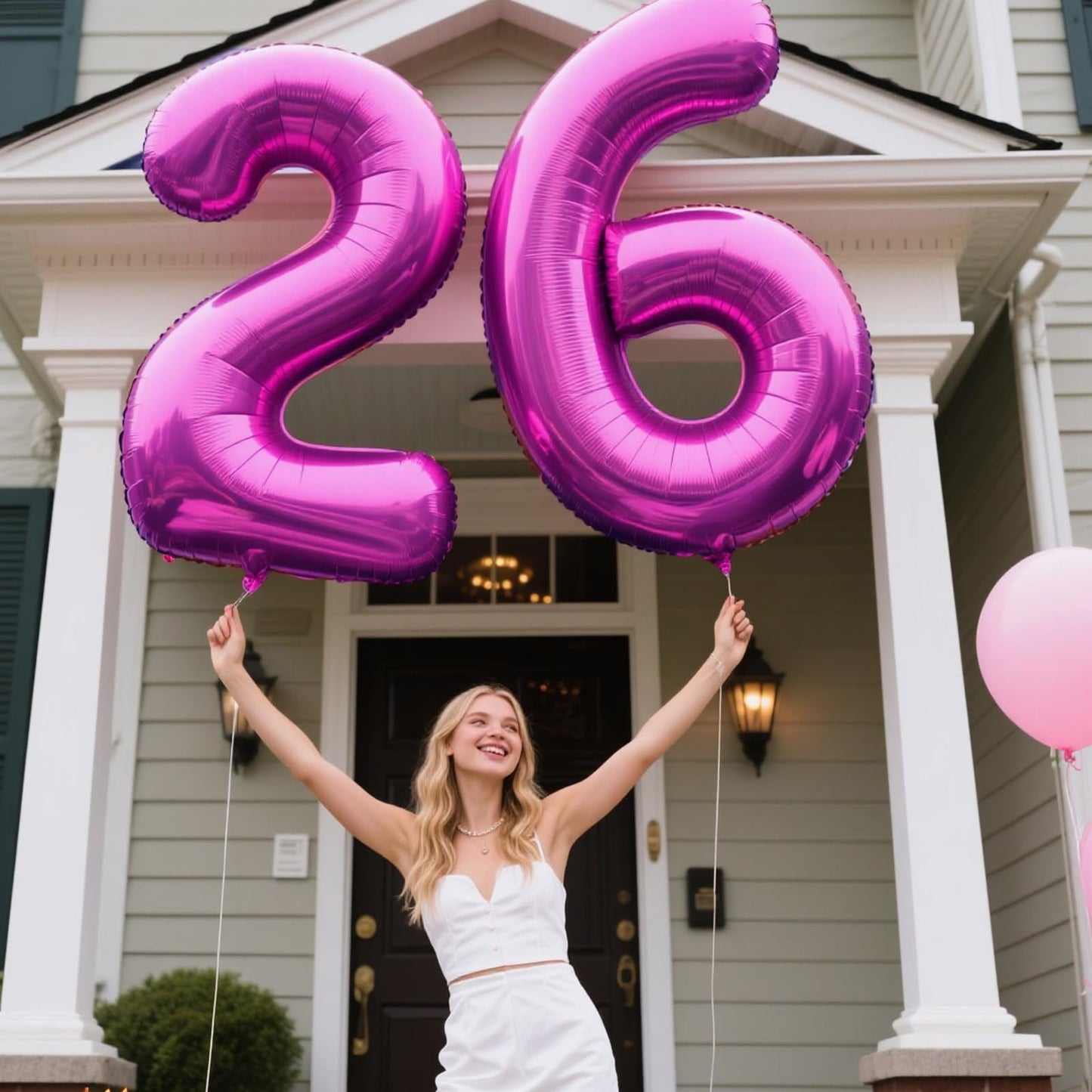 Kelfuoya 40-Inch Rose Purple 26 Balloon – Giant Foil Number Balloon for Birthday & Anniversary