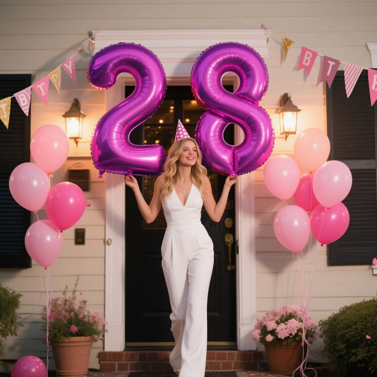 Kelfuoya 40-Inch Rose Purple Number 2 Balloon – Jumbo Mylar Foil Birthday & Anniversary Decor