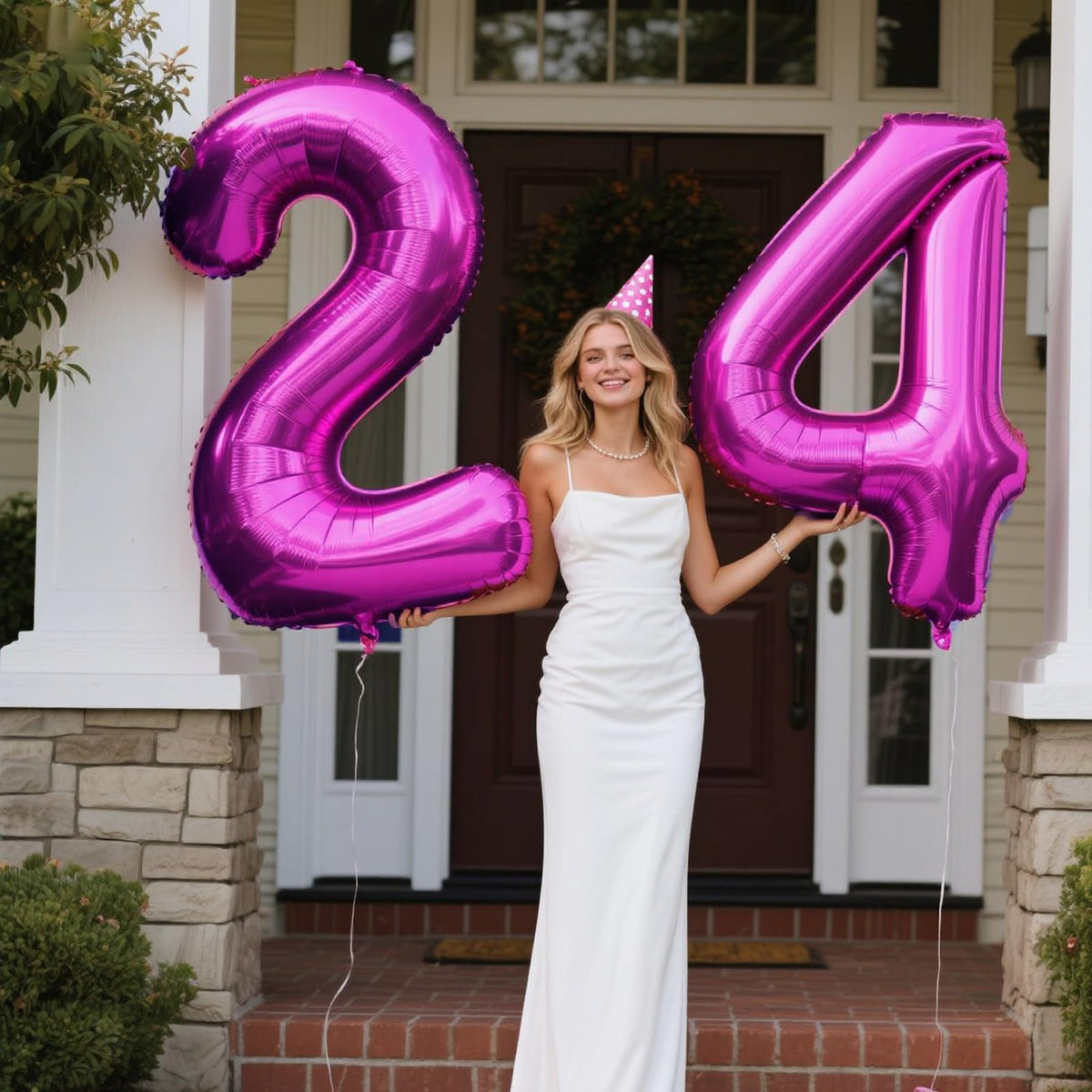 Kelfuoya 40-Inch Rose Purple Number 2 Balloon – Jumbo Mylar Foil Birthday & Anniversary Decor