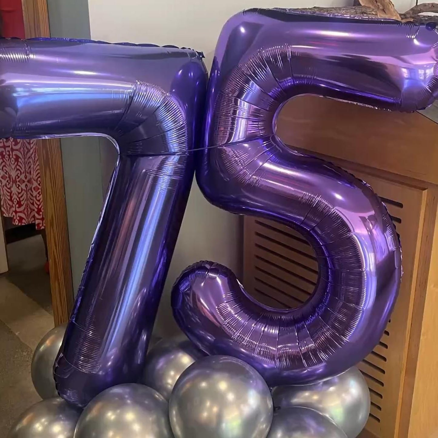 Kelfuoya 40-Inch Purple Number 27 Digital Balloon | Jumbo Mylar Foil Balloon for Birthday & Anniversary Parties