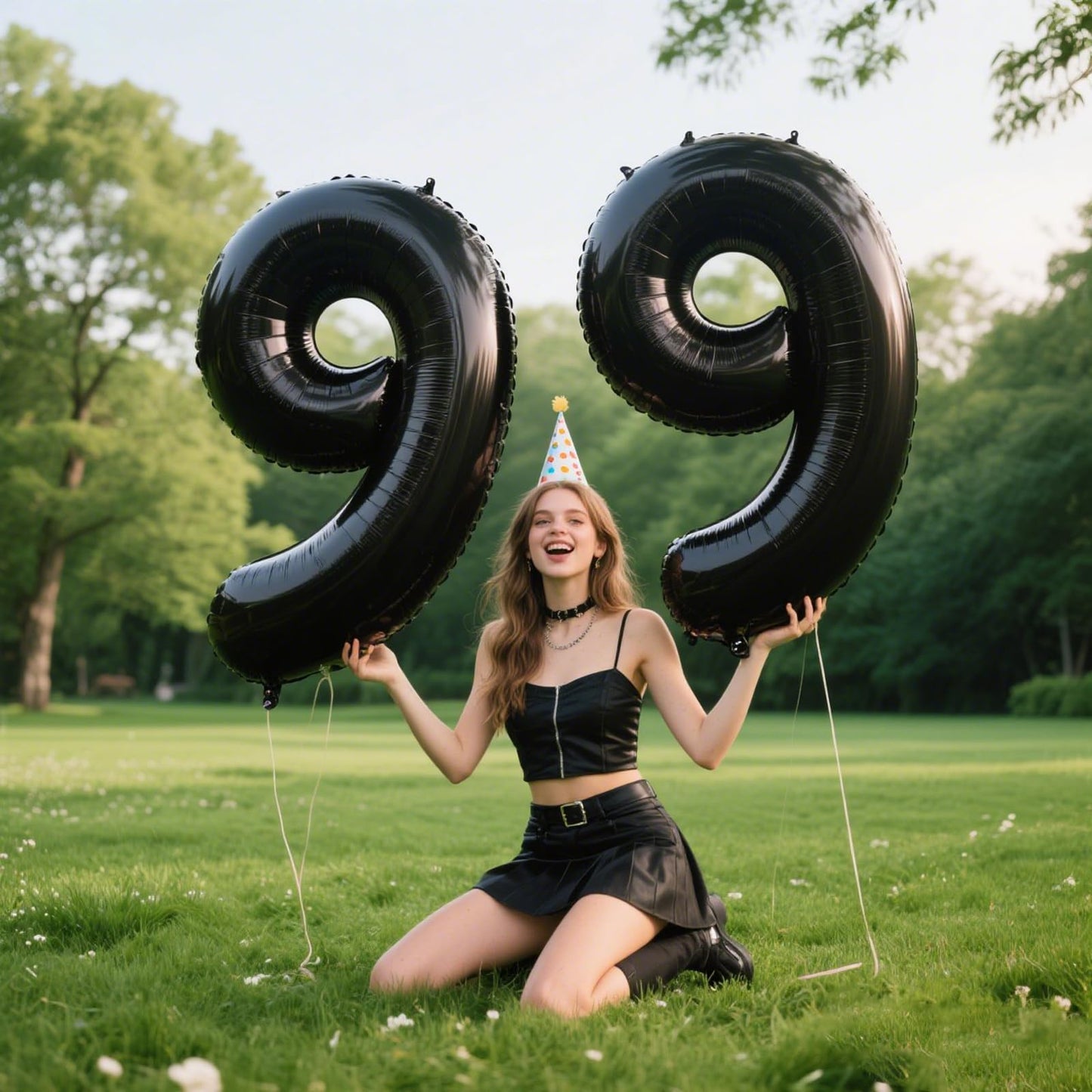 Kelfuoya 40in Black Number 9 Foil Balloon – Giant Birthday & Anniversary Decor