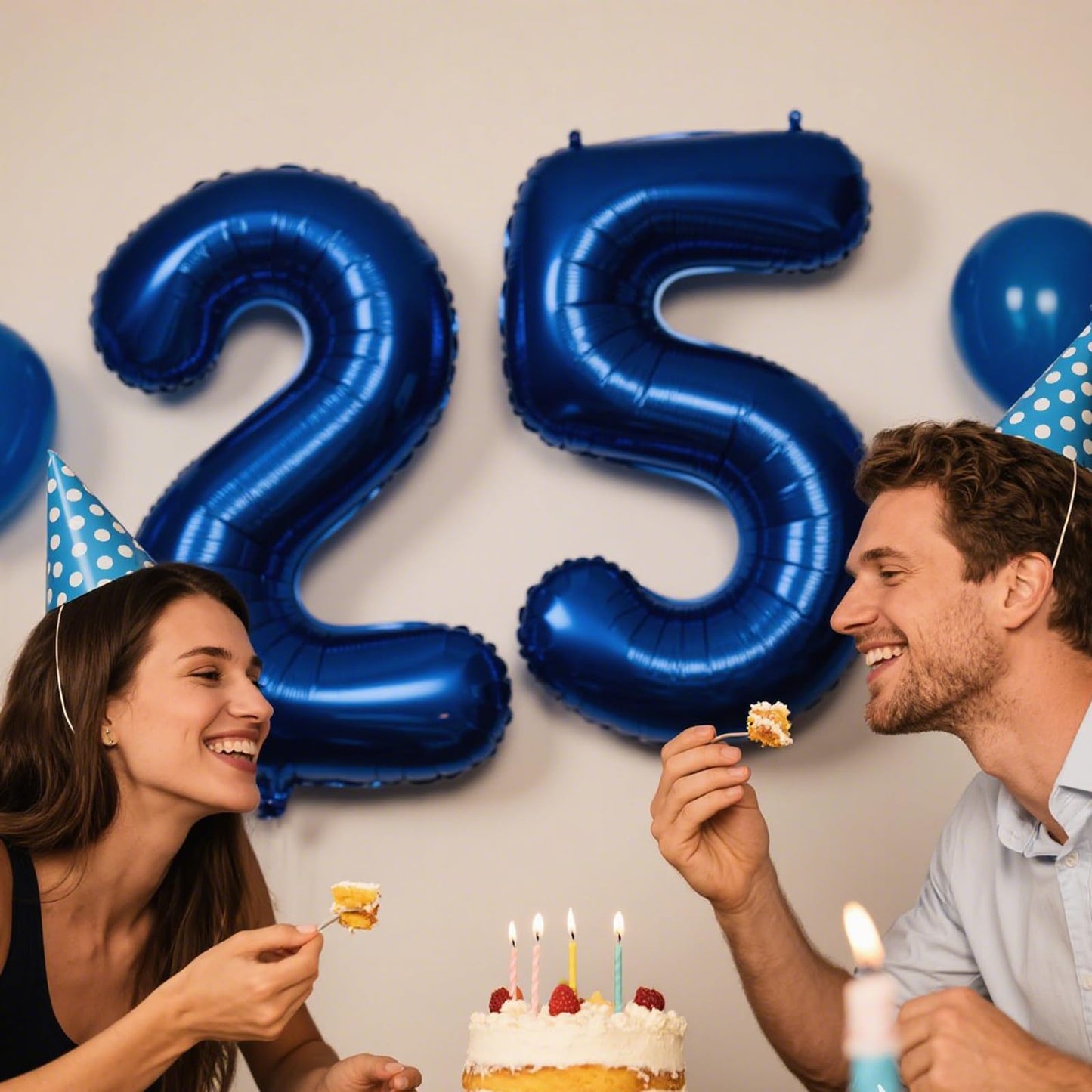 Kelfuoya 40 Inch Navy Blue Number 25 Balloon – Jumbo Mylar Party Decoration