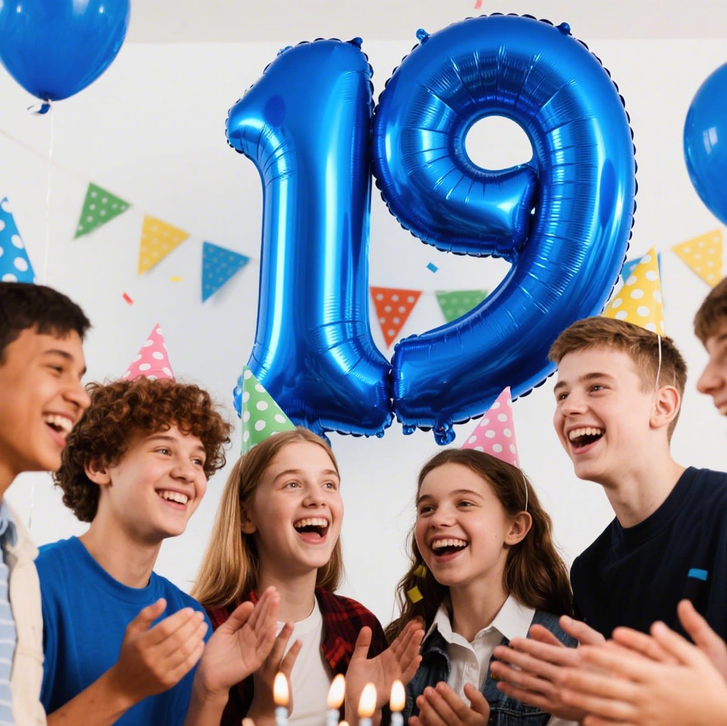 Kelfuoya 40-Inch Navy Blue Number 90 Balloon – Jumbo Mylar Foil Balloon for Birthday & Anniversary Decor