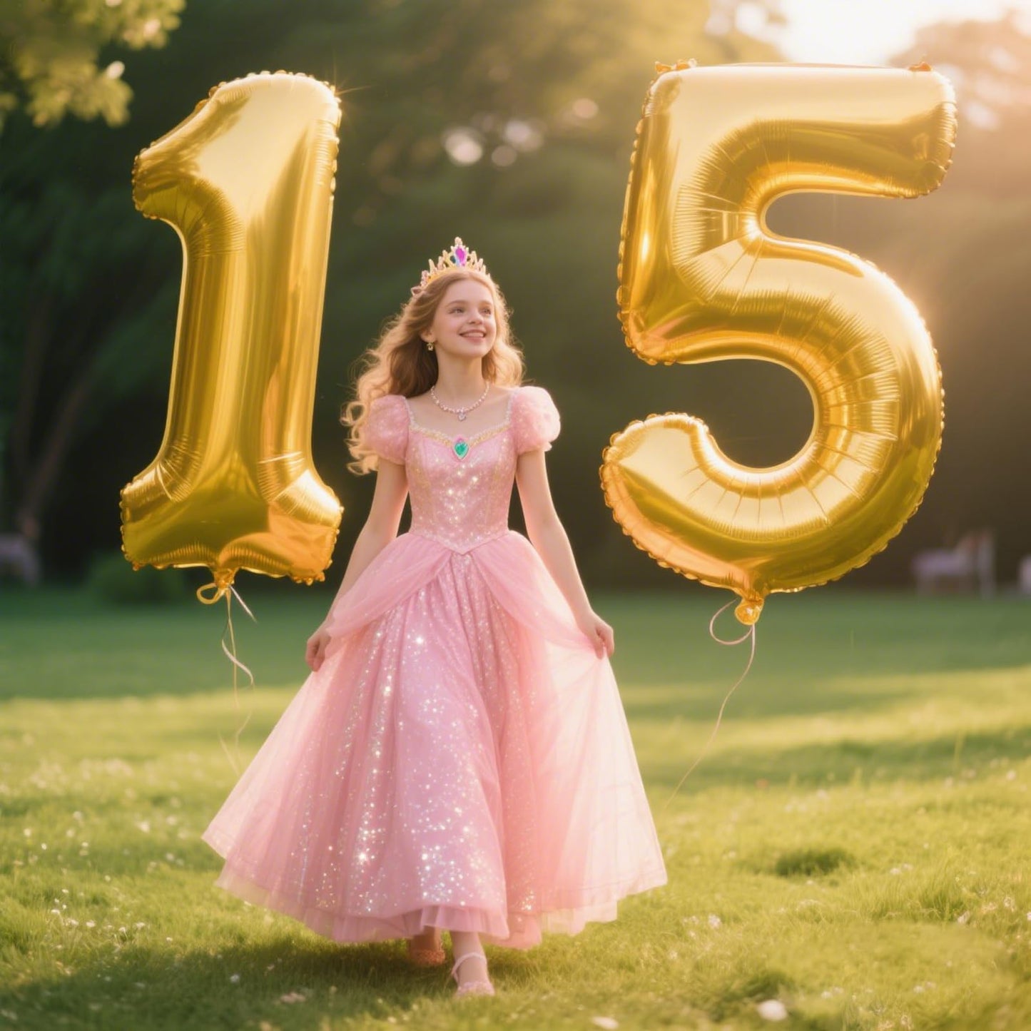 Kelfuoya 40-Inch Gold Number 15 Balloon | Jumbo Mylar Foil for 15th Birthday & Anniversary