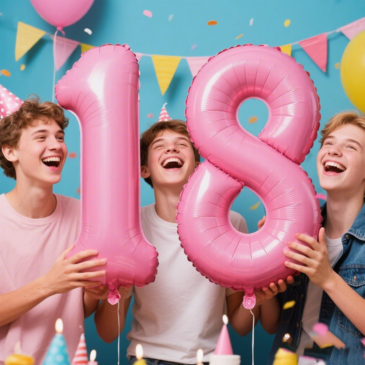 Kelfuoya 40 Inch Pink Number 18 Balloon – Jumbo Mylar Foil Helium Balloon for Birthdays and Weddings