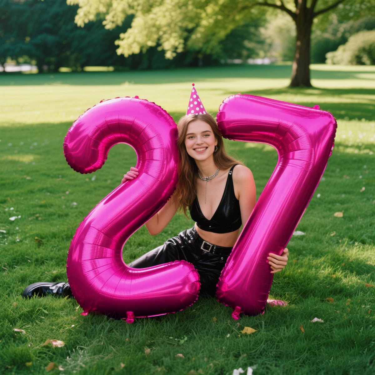 Kelfuoya Rose Red 40-Inch Number 2 Balloon – Jumbo Mylar Pink Foil for Birthday & Anniversary Decor