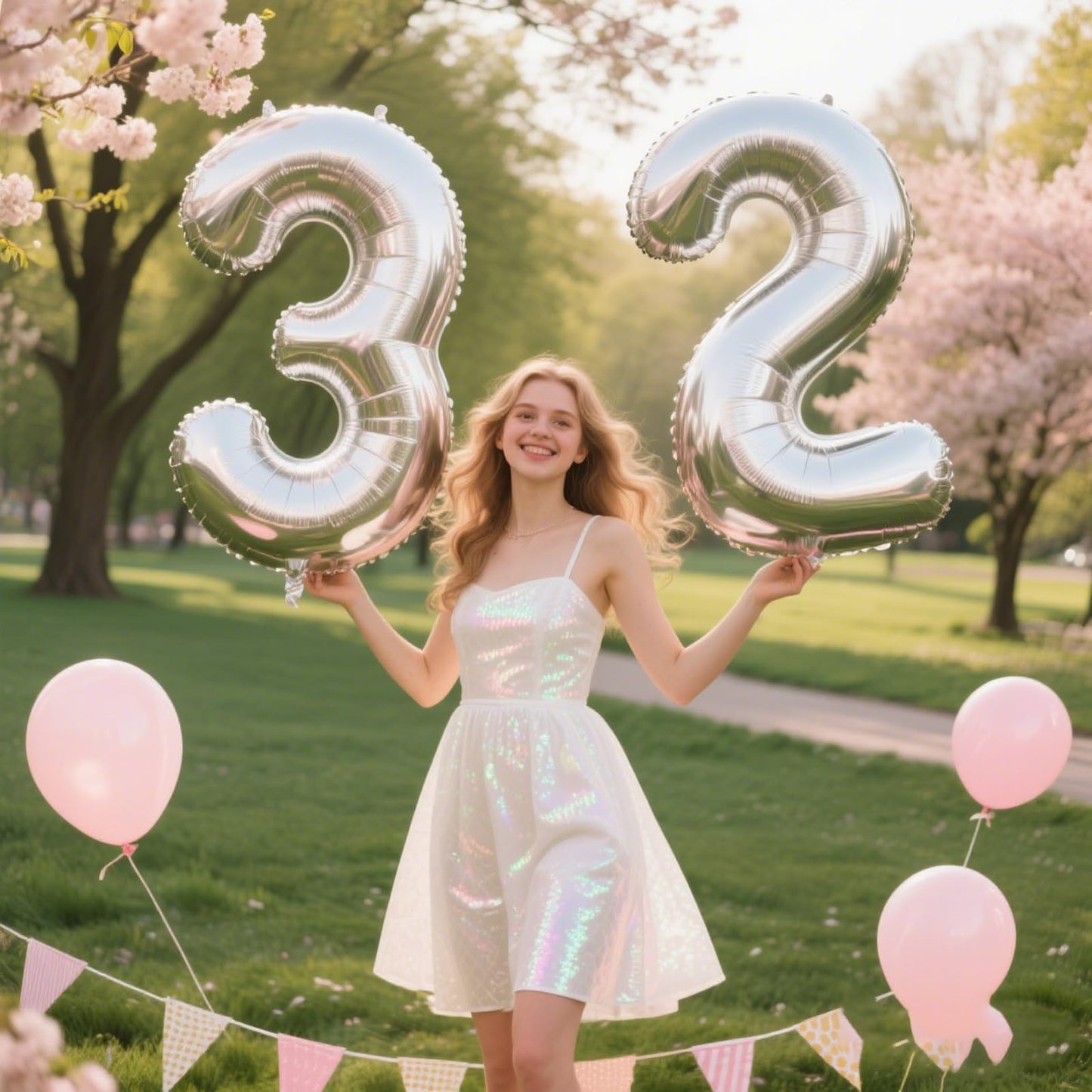 Kelfuoya 40-Inch Silver Number 2 Balloon – Giant Foil Party Decor
