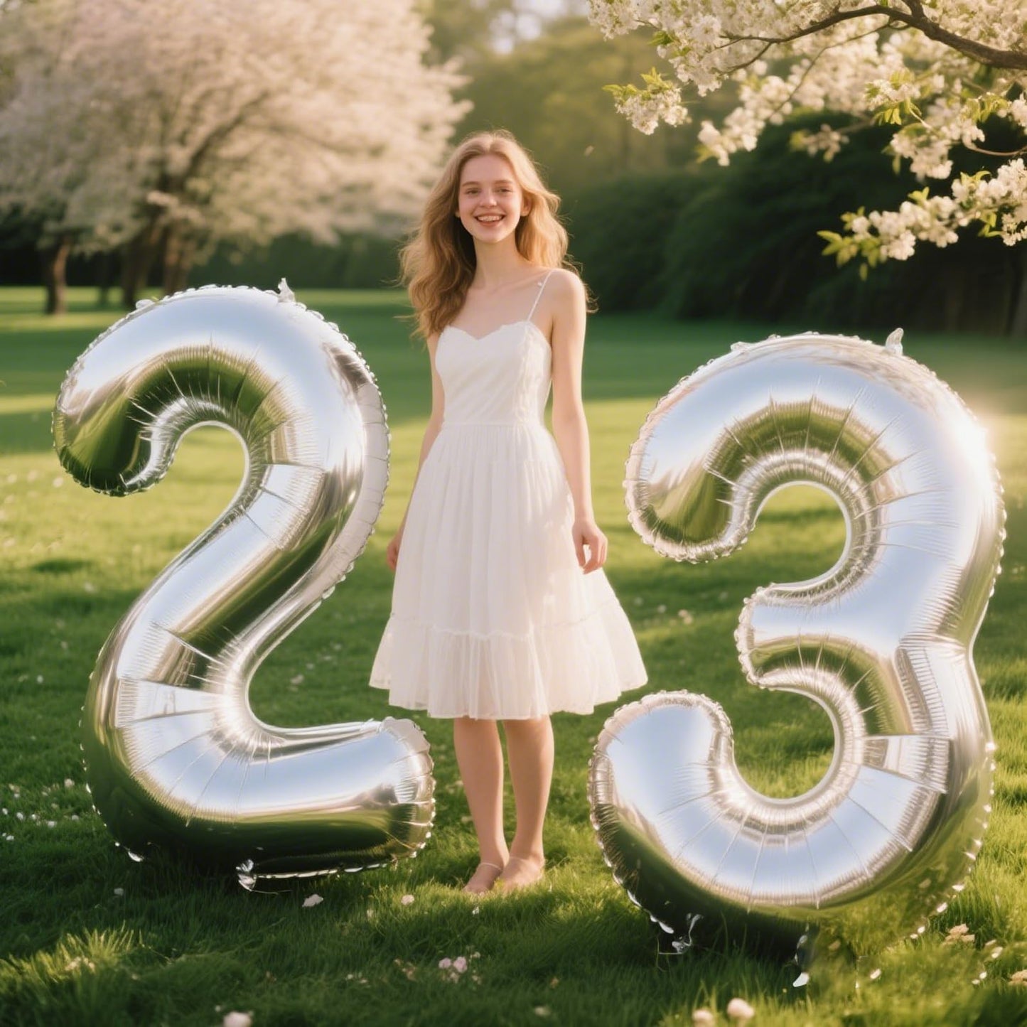 Kelfuoya 40-Inch Silver Number 2 Balloon – Giant Foil Party Decor