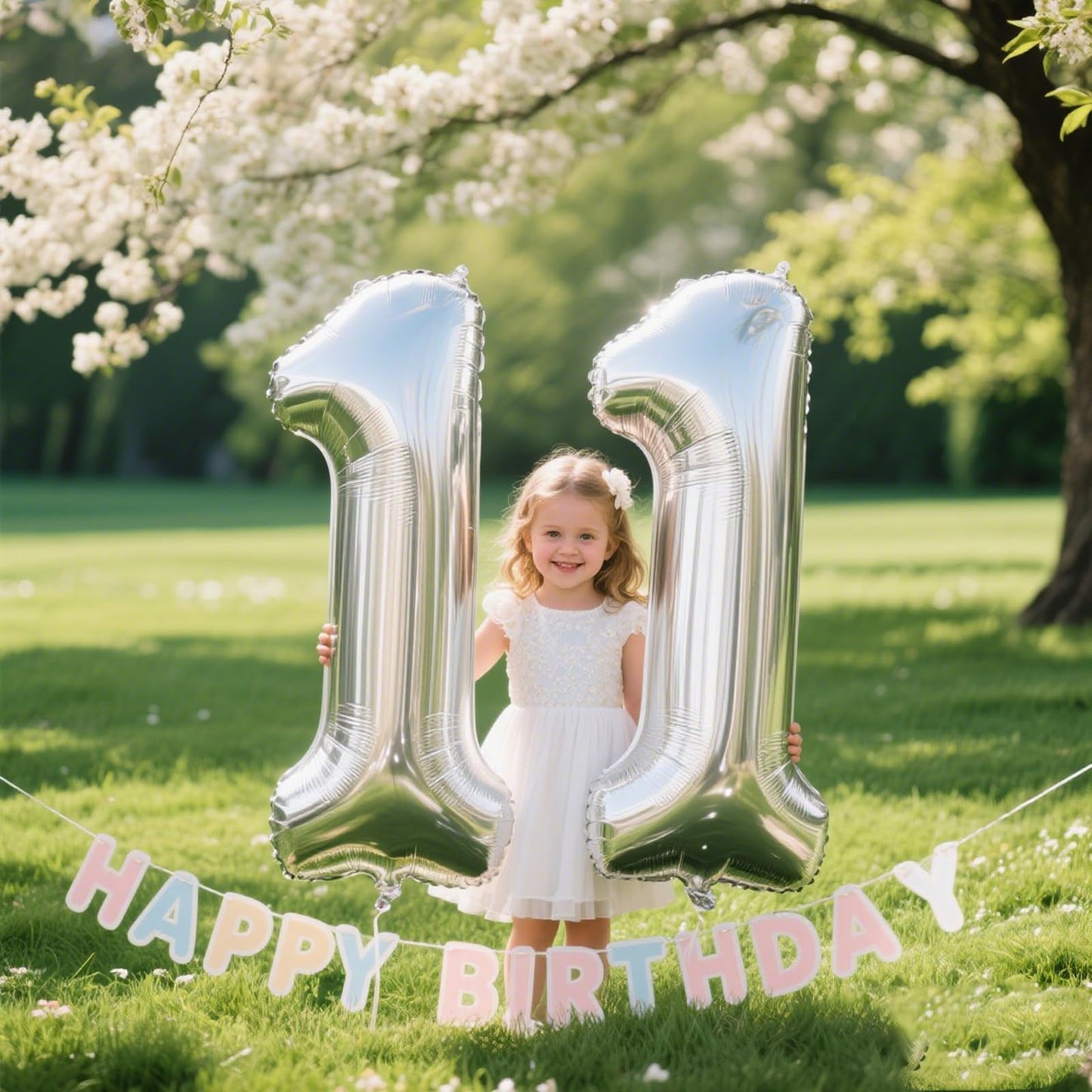 Kelfuoya 40-Inch Silver Number Balloon 1 – Giant Foil Balloon for Birthday, Anniversary & Wedding Decor