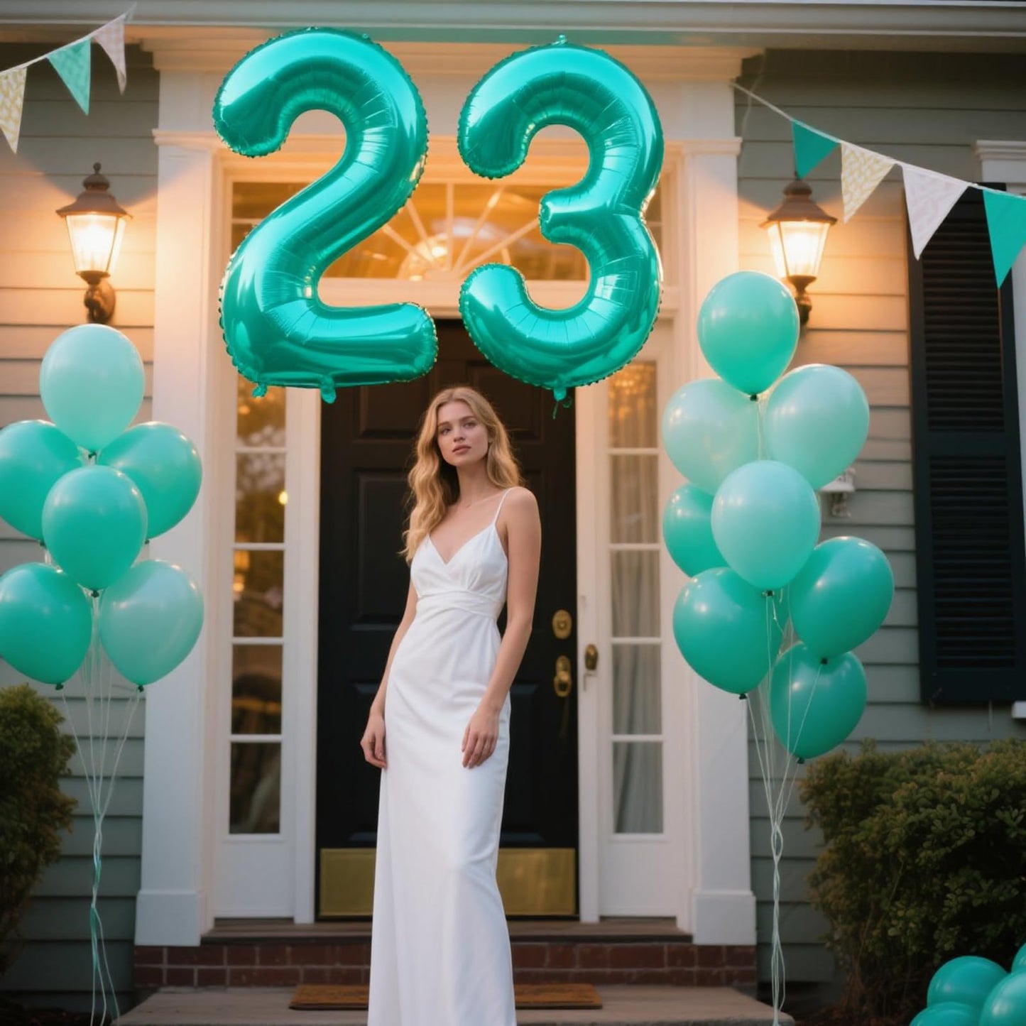 40-Inch Teal Blue Number 3 Balloon – Jumbo Mylar Foil Party Balloon | Kelfuoya