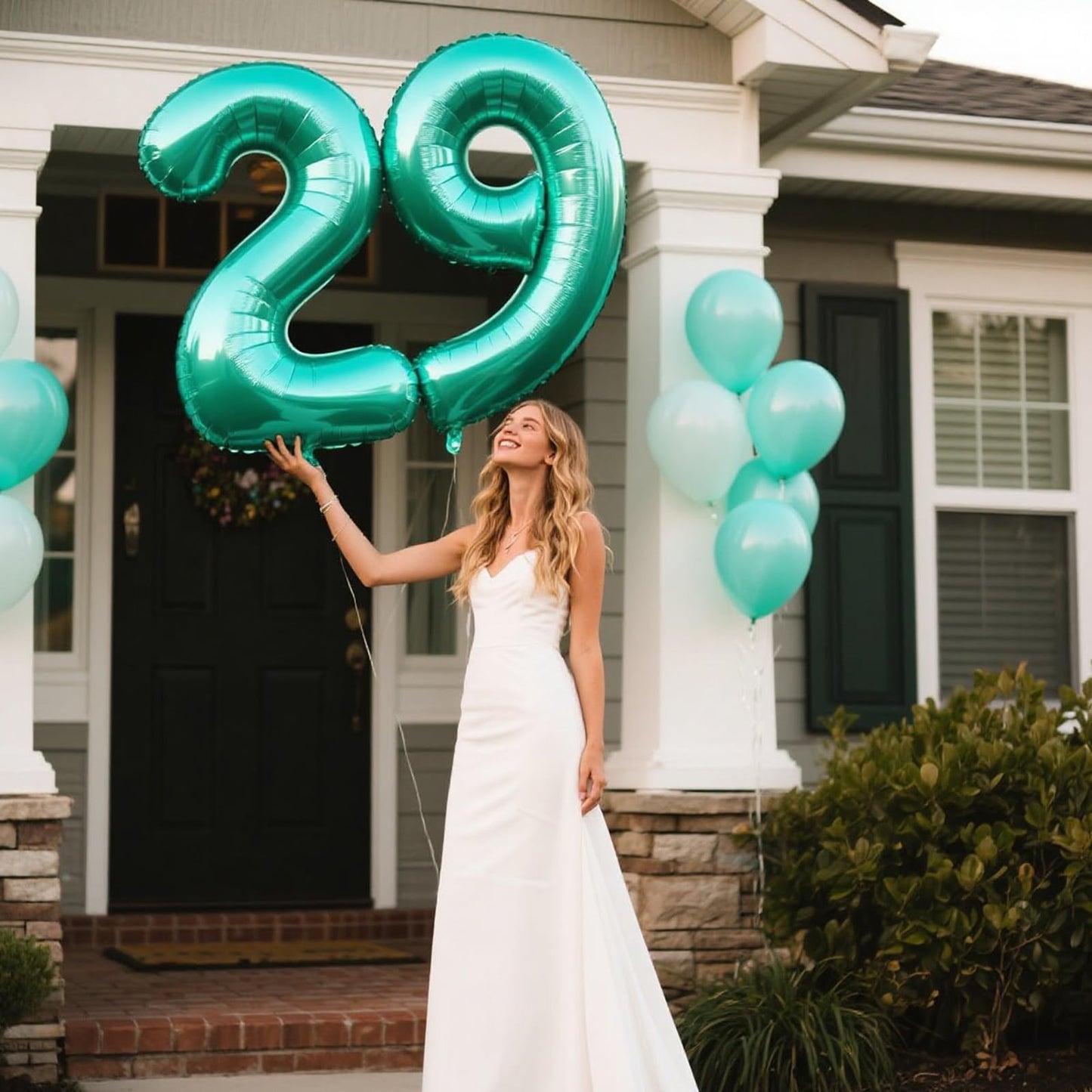 Kelfuoya 40-Inch Teal Number 9 Balloon – Jumbo Mylar Helium Balloon for Birthdays & Anniversaries