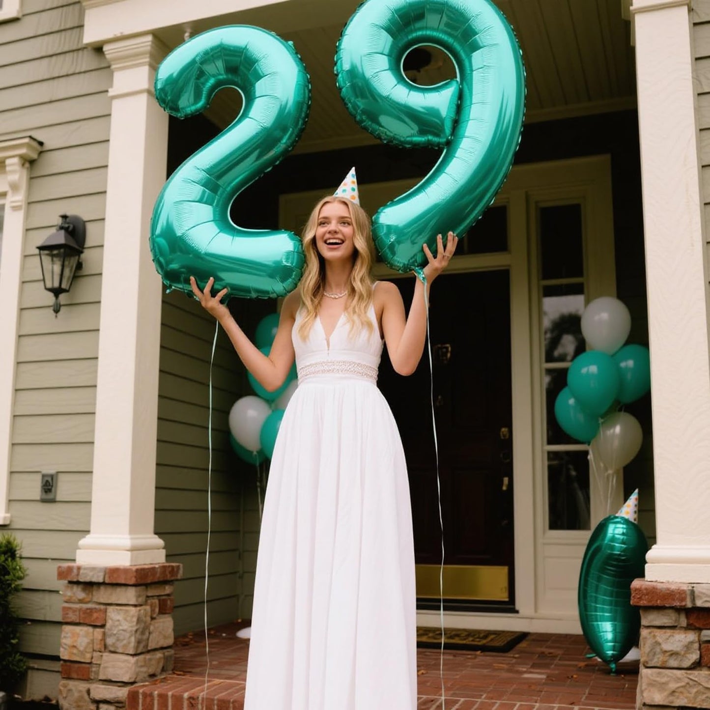 Kelfuoya 40-Inch Teal Number 9 Balloon – Jumbo Mylar Helium Balloon for Birthdays & Anniversaries