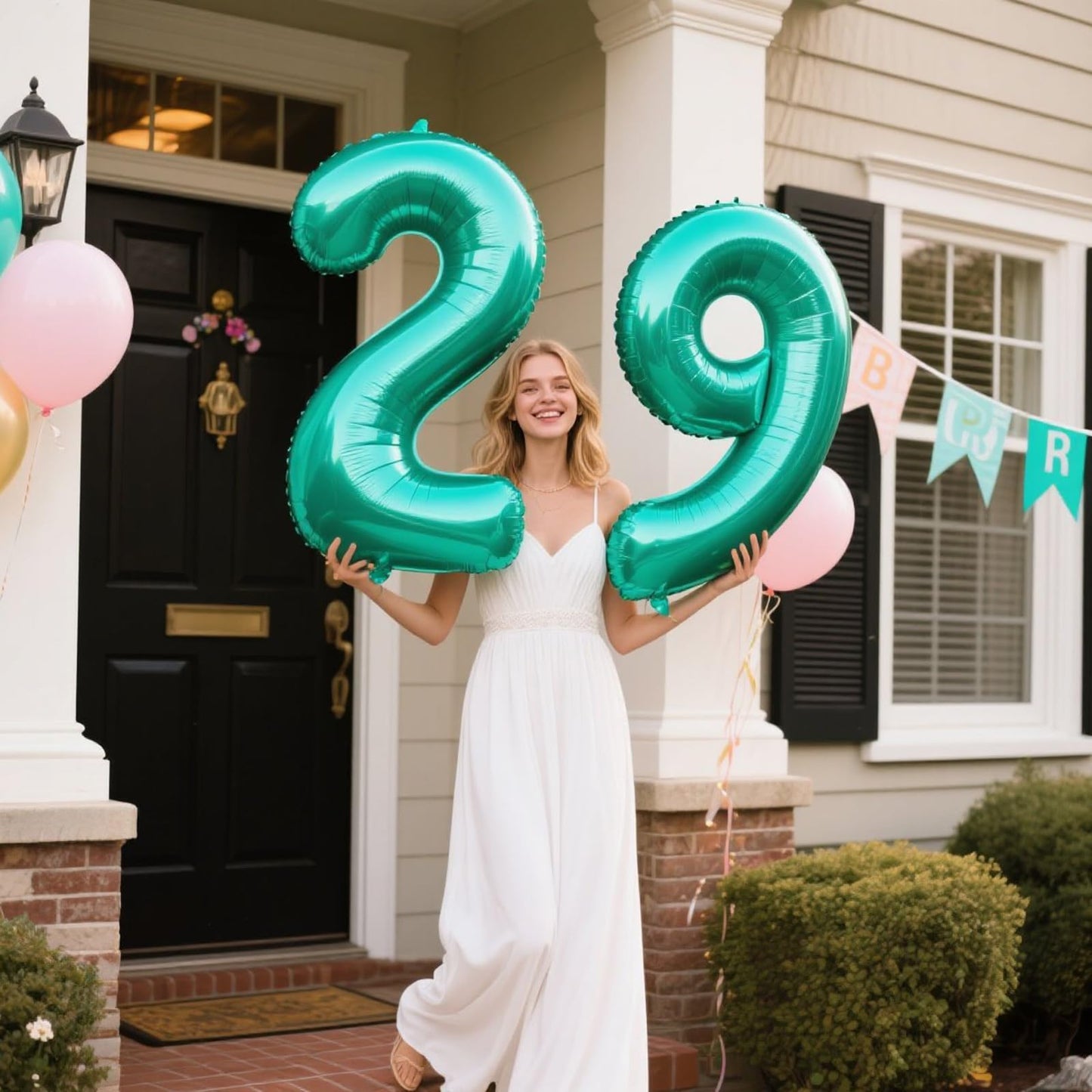 Kelfuoya 40-Inch Teal Number 9 Balloon – Jumbo Mylar Helium Balloon for Birthdays & Anniversaries