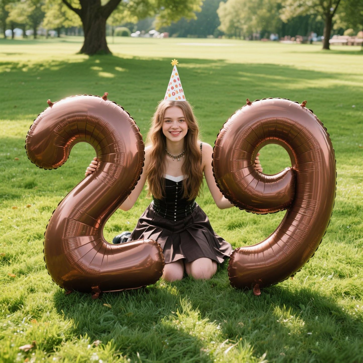 Kelfuoya 40-Inch Dark Brown Number 9 Balloon | Jumbo Mylar Foil for Birthdays & Anniversaries