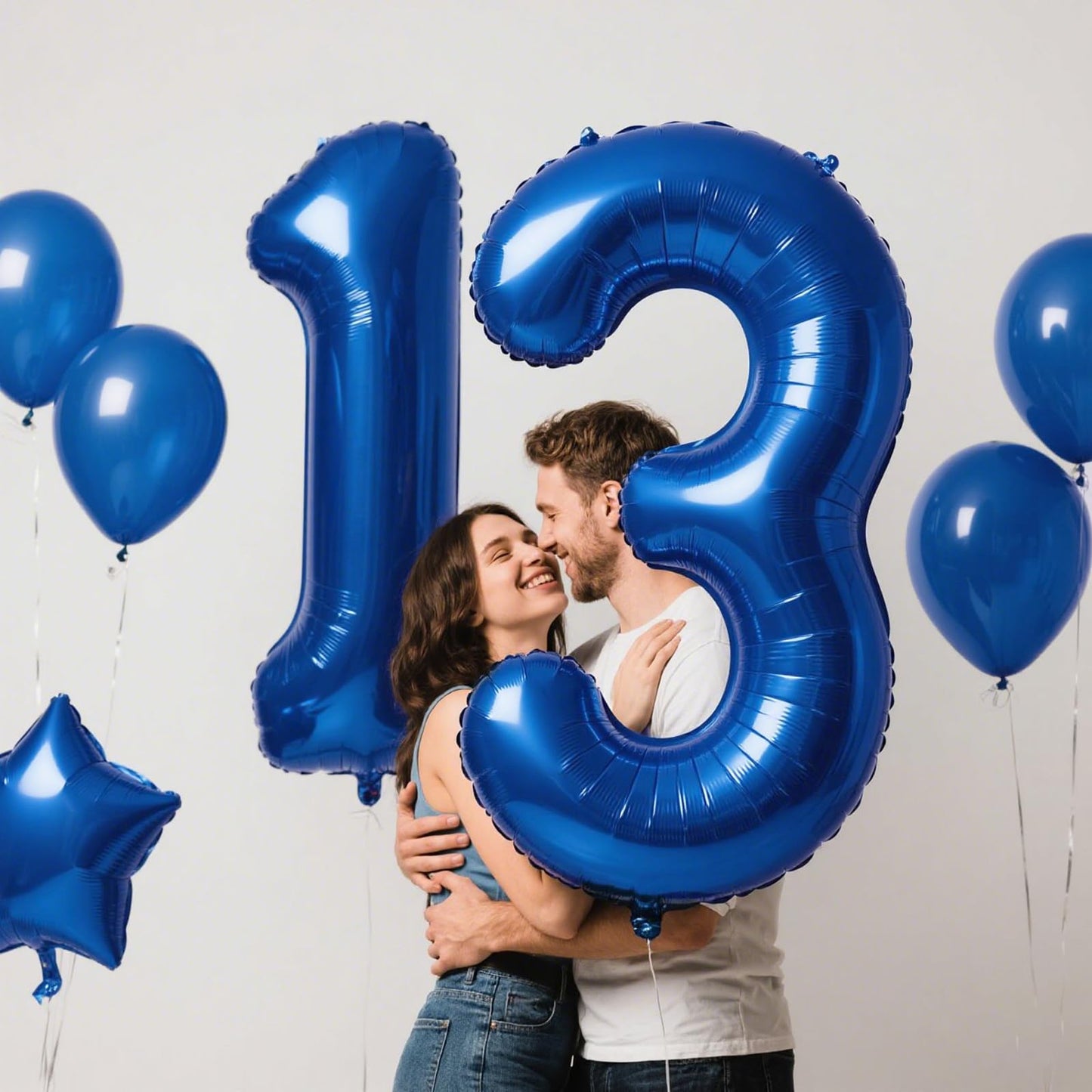 Kelfuoya 40-Inch Navy Blue Number 13 Balloon – Jumbo Mylar Foil for Birthday & Anniversary