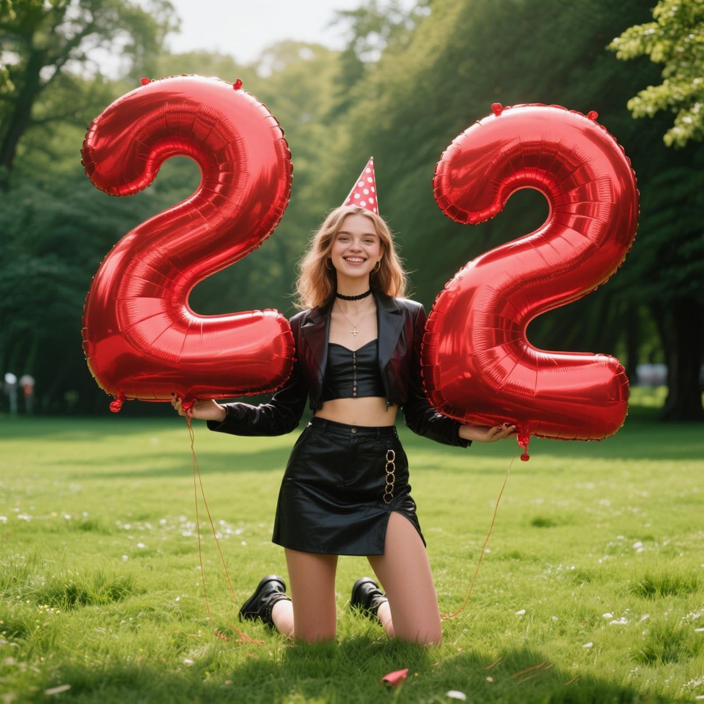 Kelfuoya Red Number 2 – 40-Inch Giant Foil Balloon for 2nd Birthday & Milestones | Digital Two Helium Balloon